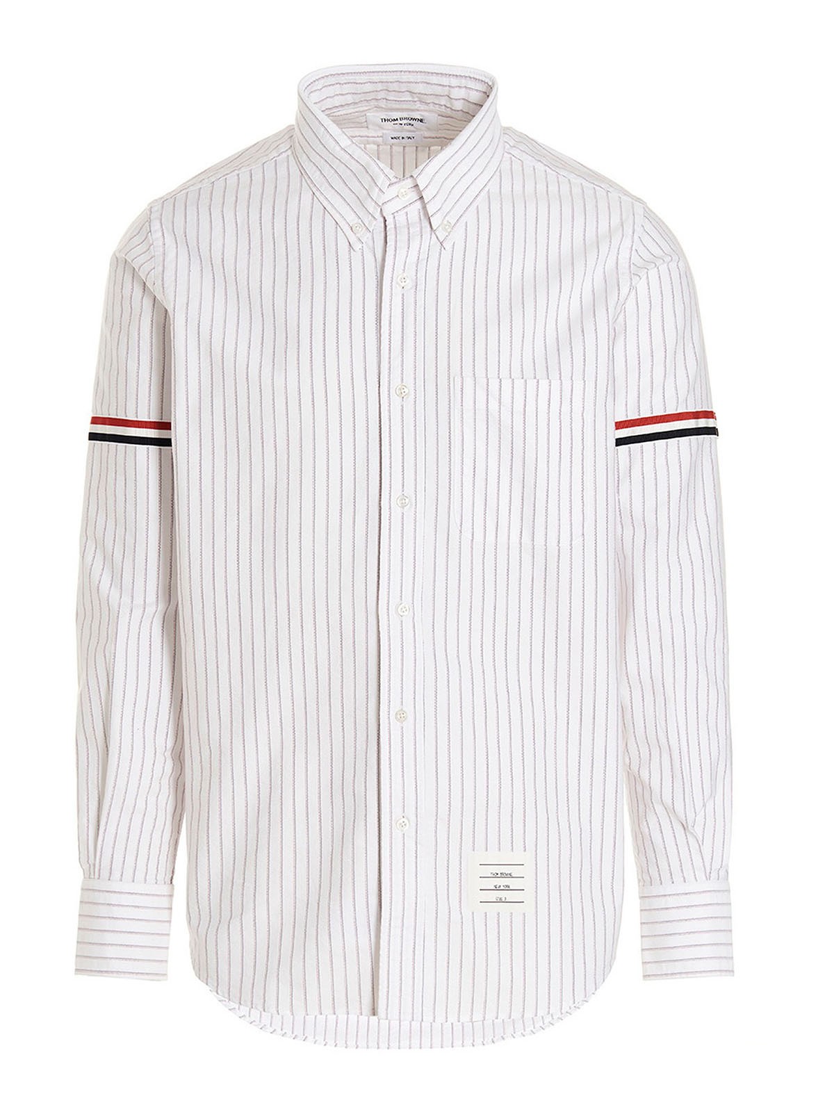 Shirts Thom Browne - Logo band striped shirt - MWL301AF0013960 | iKRIX.com