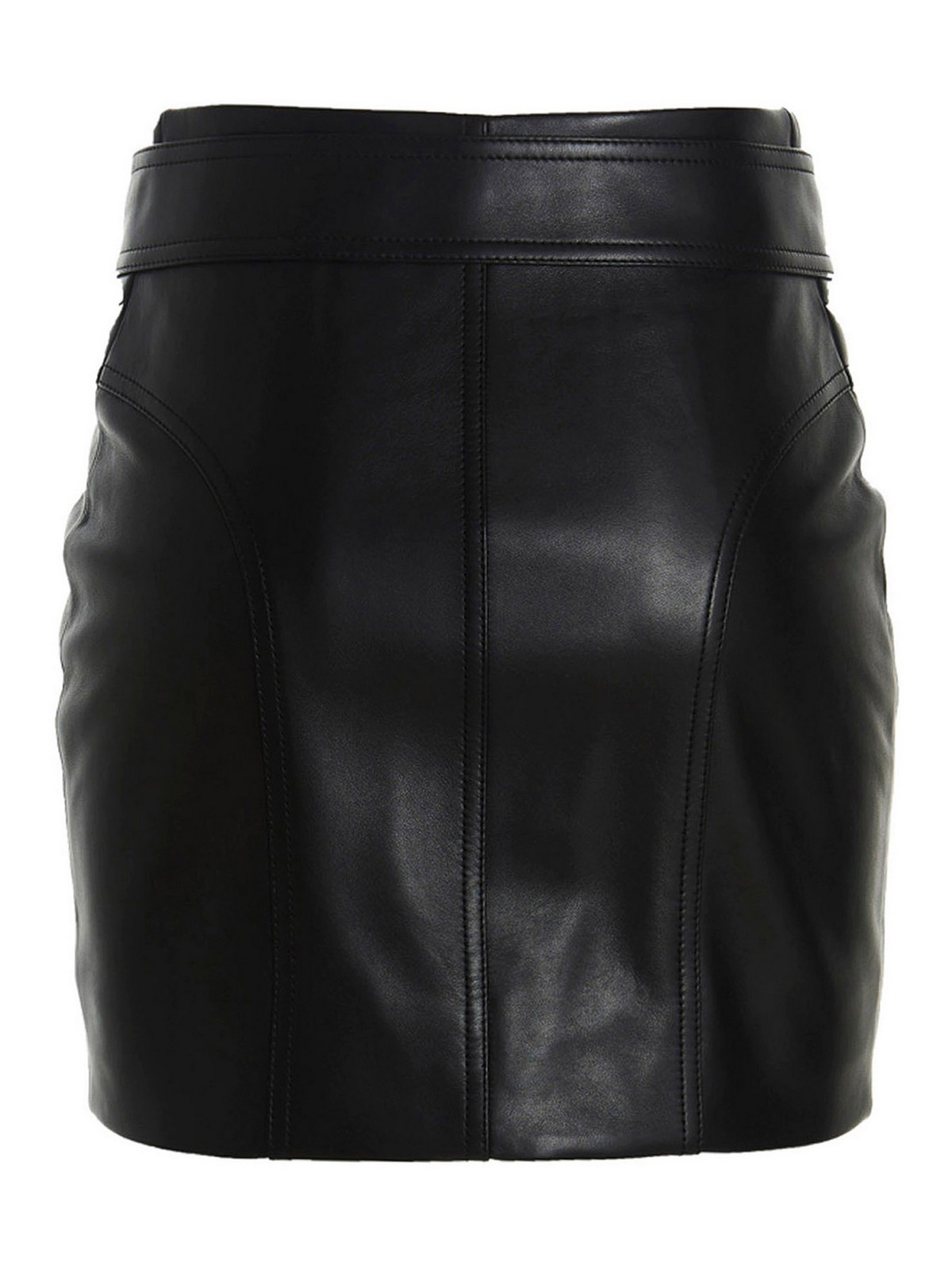 Leather skirts Balmain Leather skirt YF0LB611LB640PA