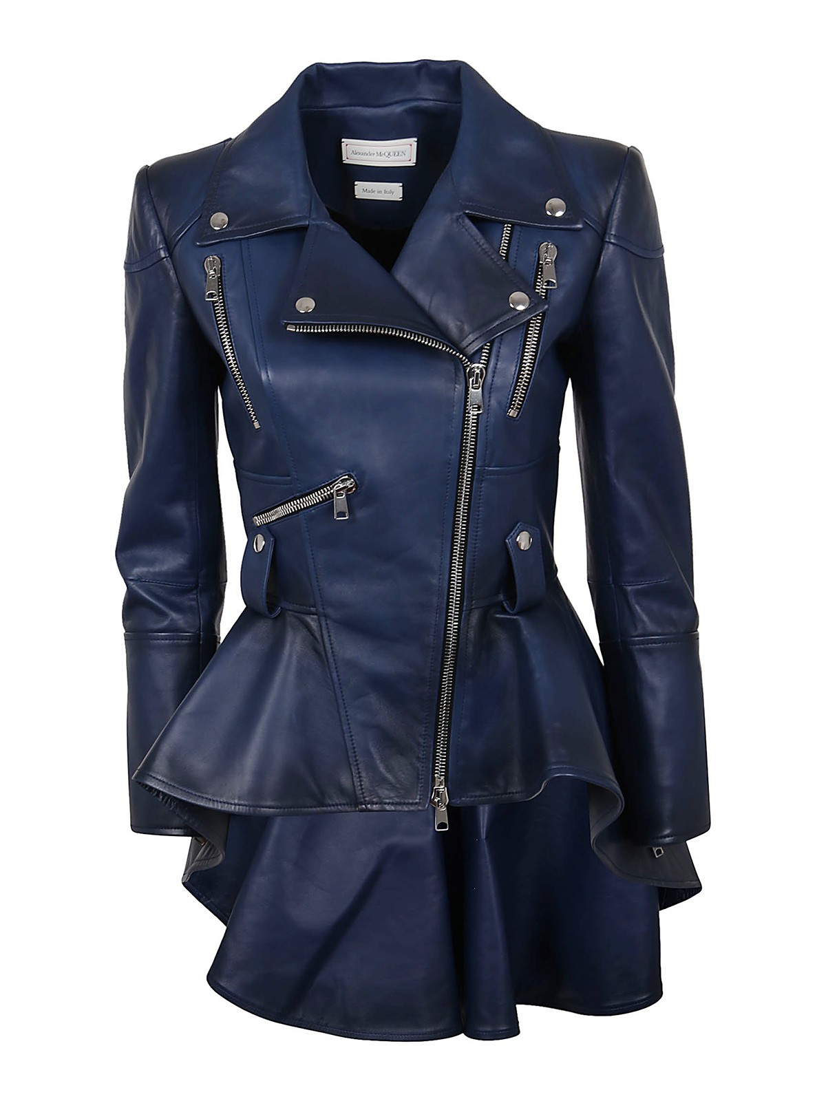 Leather jacket Alexander Mcqueen - Leather peplum jacket - 629379Q5AJ04149