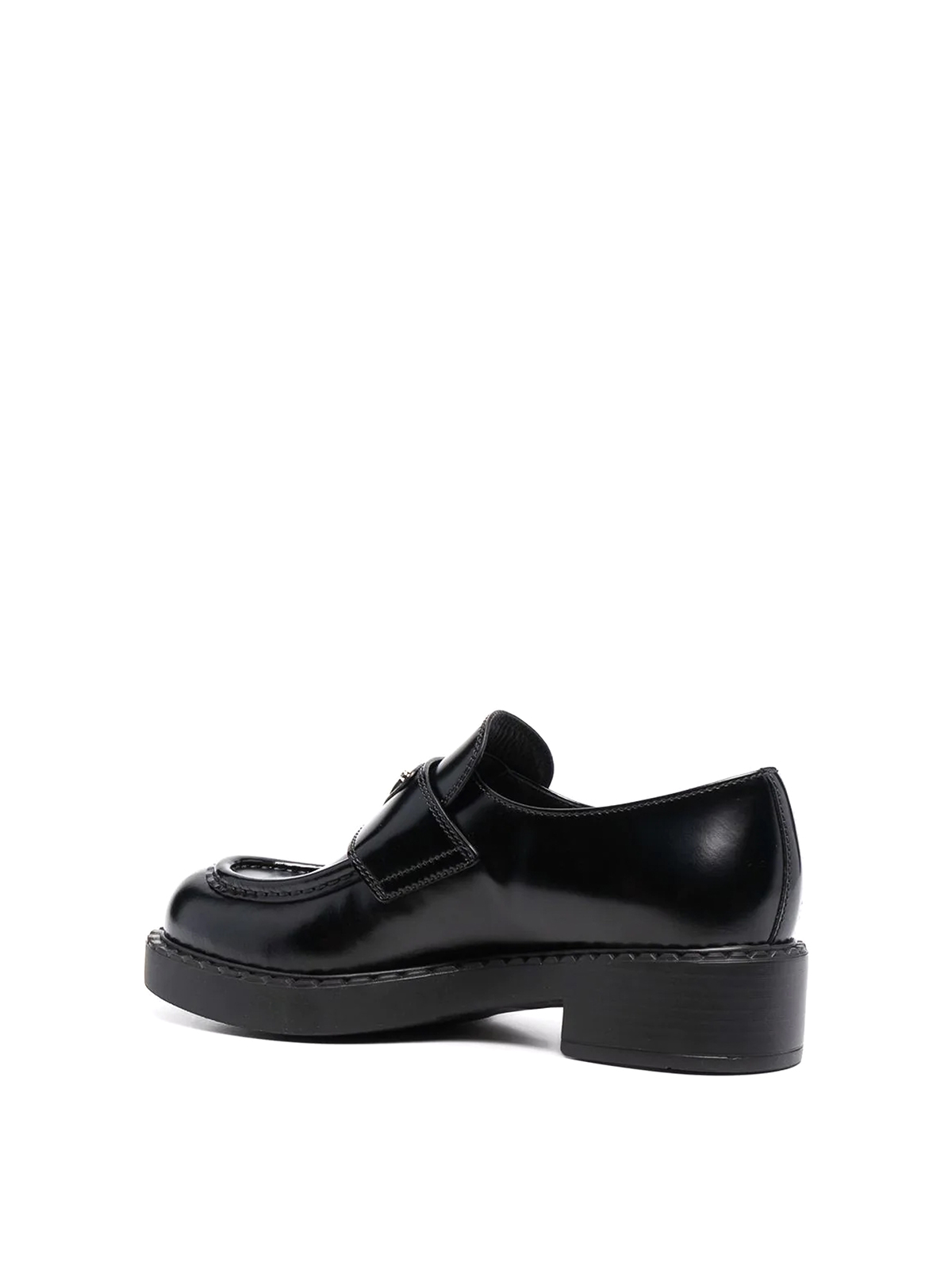 Triangle logo plaque loafers 