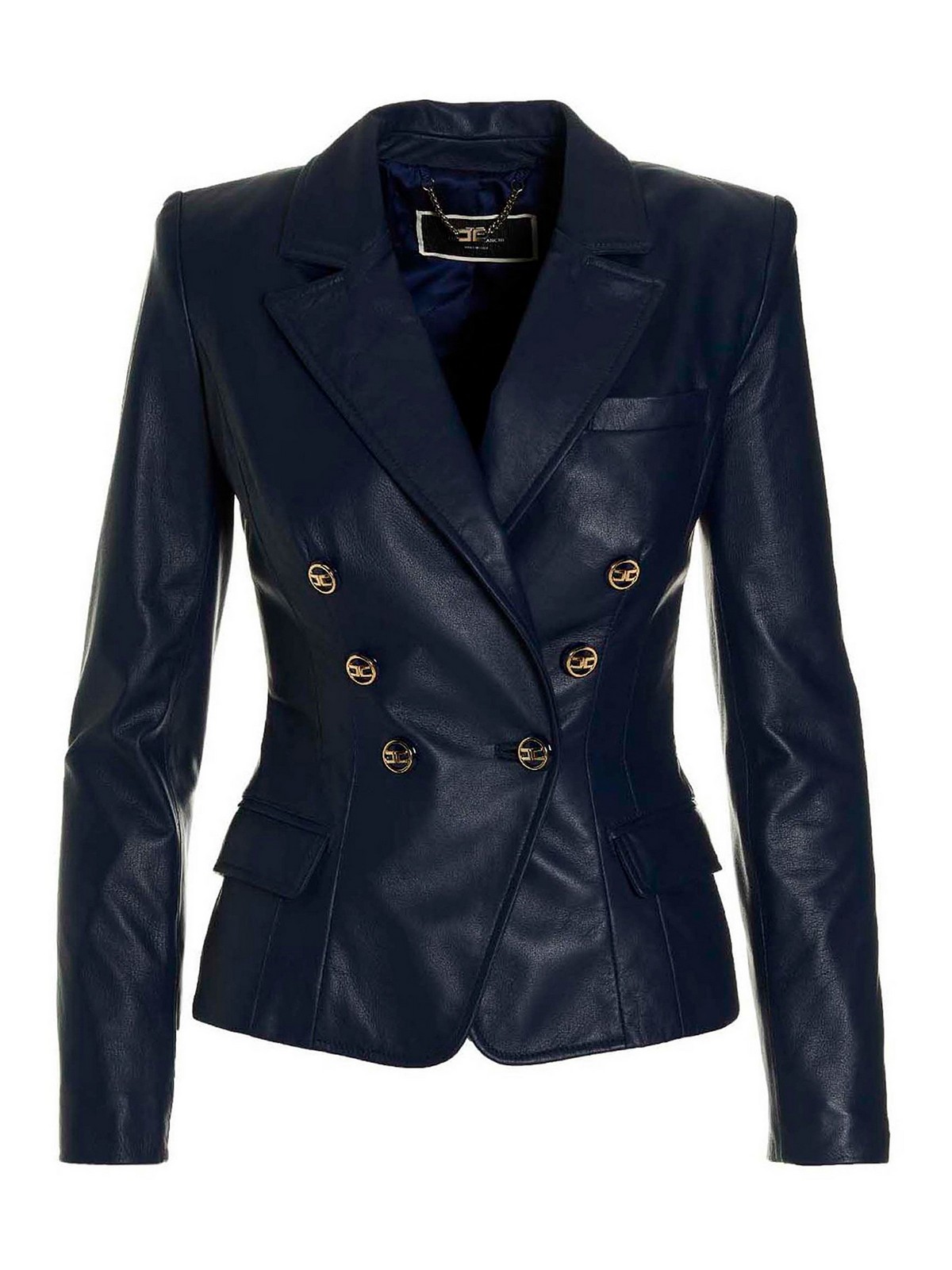 Leather jacket Elisabetta Franchi - Leather jacket - GD20Z26E2590