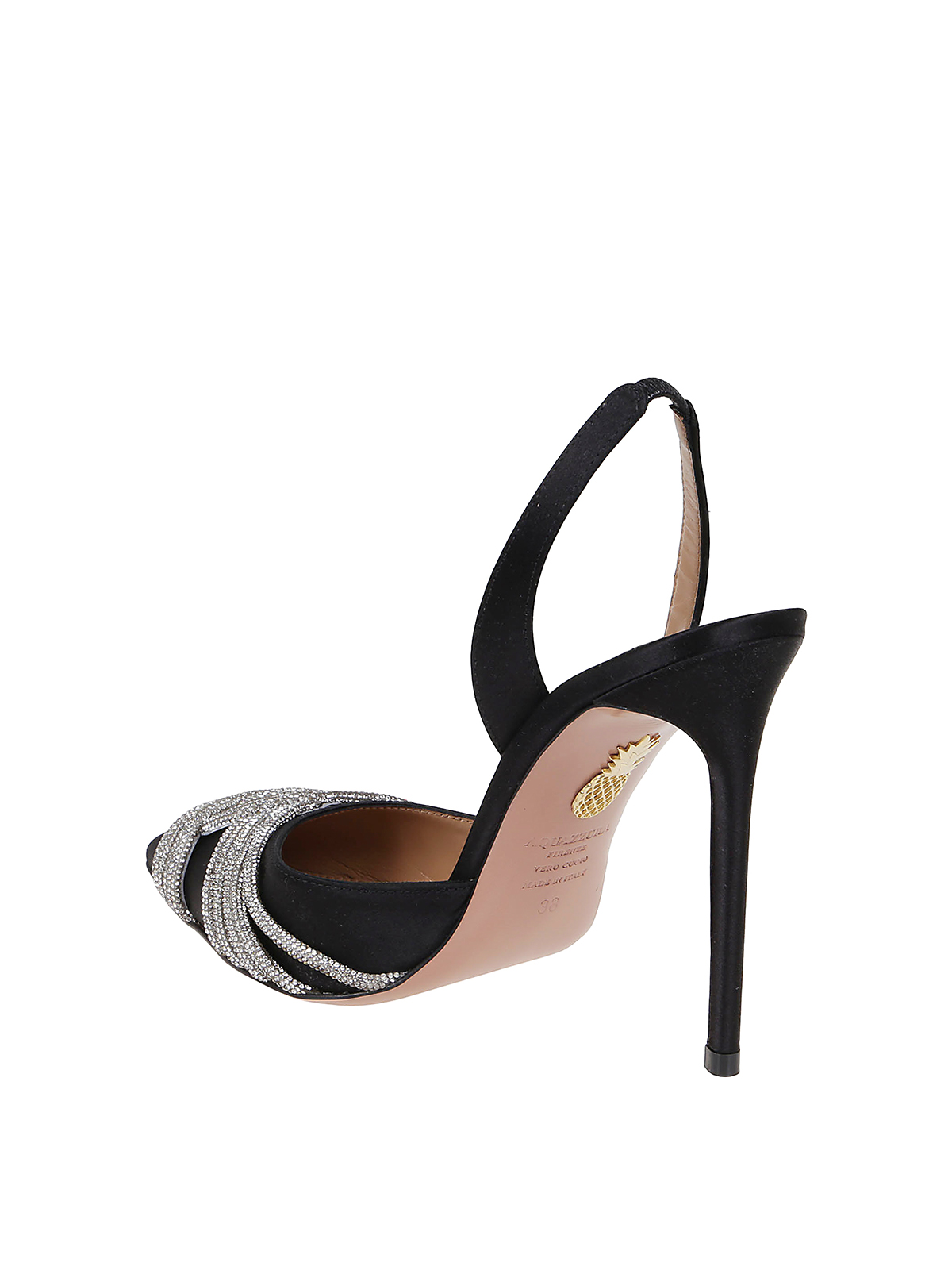 Escarpins Aquazzura Chaussures À Talon Gatsby 105 GASHIGL0SATBLACK