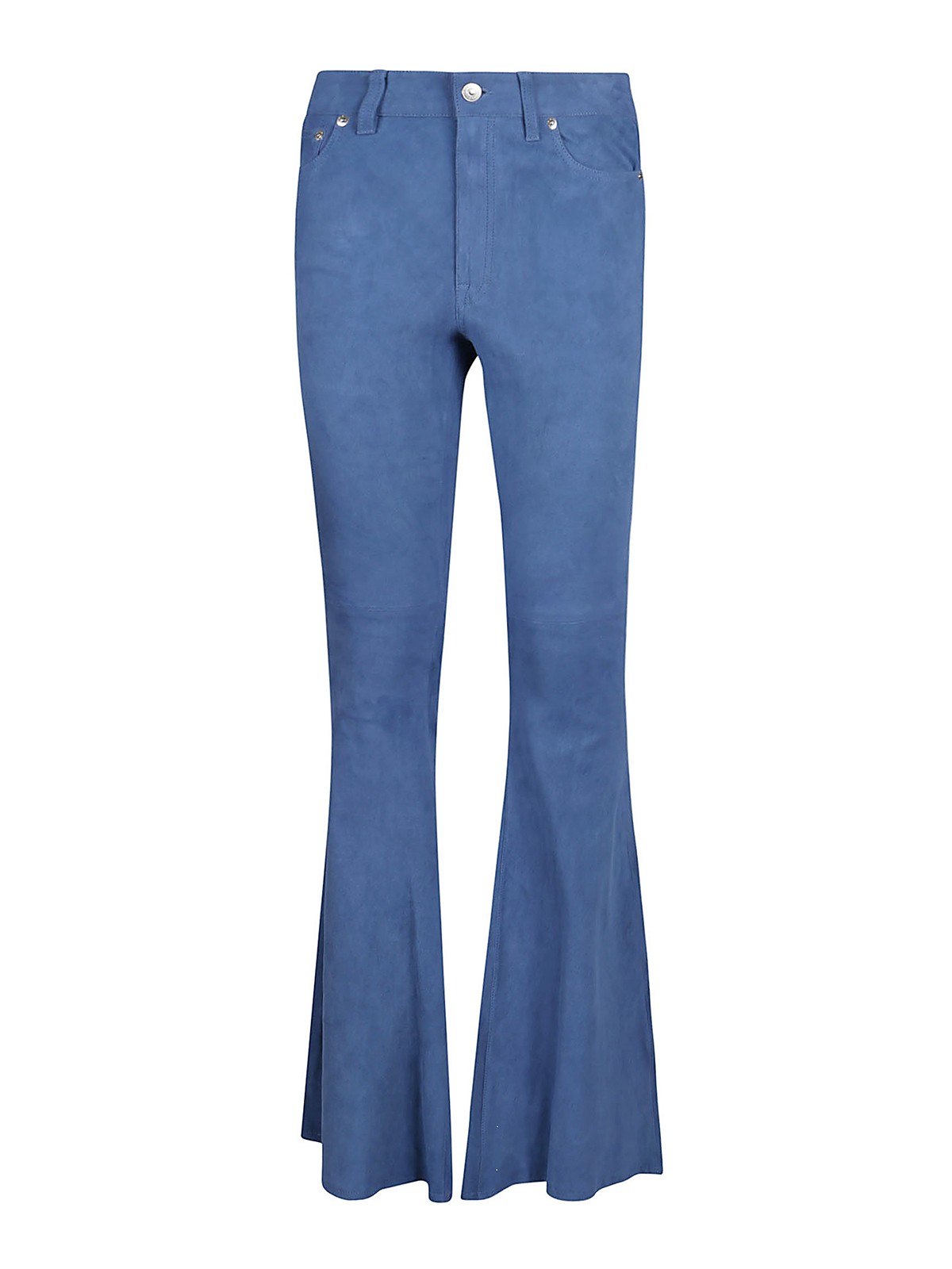 Leather trousers Polo Ralph Lauren - Stretch suede flared pants ...