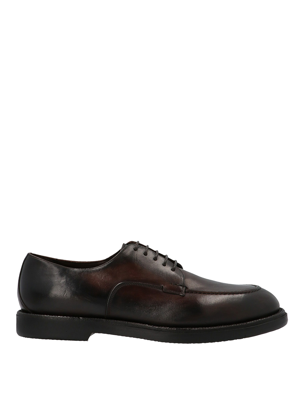 Mens Shoes Lace-ups Derby shoes Silvano Sassetti Lace-up Leather Derby Shoes in Black for Men 