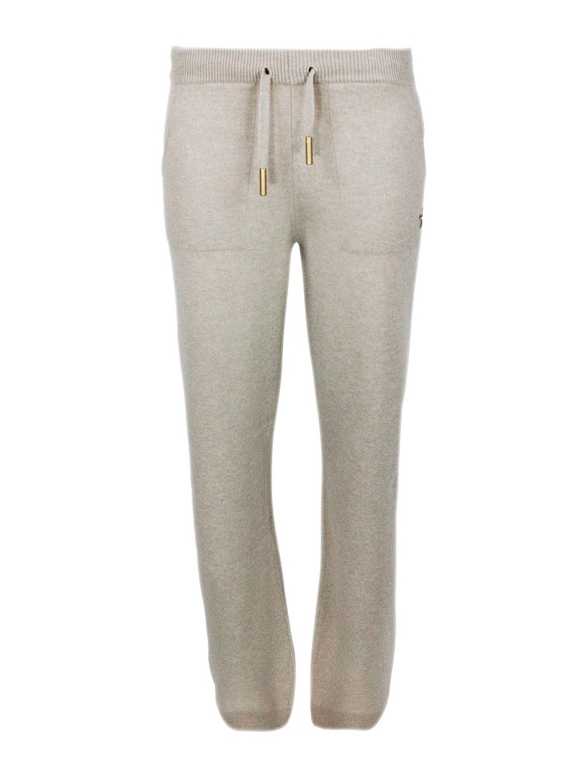 Casual trousers Lorena Antoniazzi - Knitted wool joggers style pants -  A22102PM02F24722000