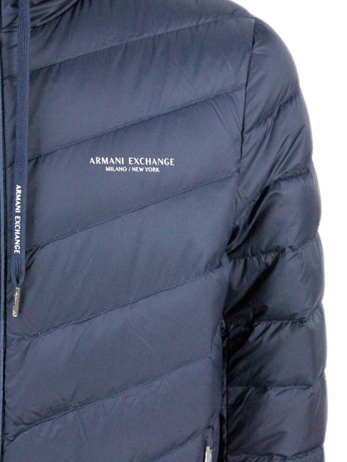 Padded jackets Armani Exchange - Chevron quilted hooded puffer jacket -  8NZB53ZNW3Z5578