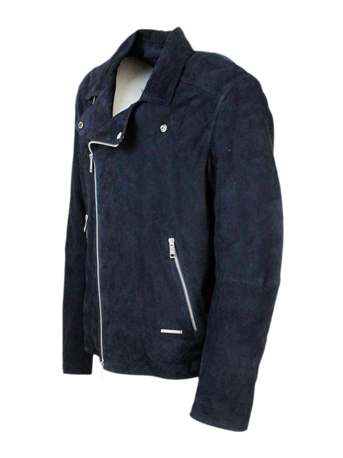 Woordenlijst eeuw D.w.z Leather jacket Armani Exchange - Suede biker jacket - H39R71C9P71922