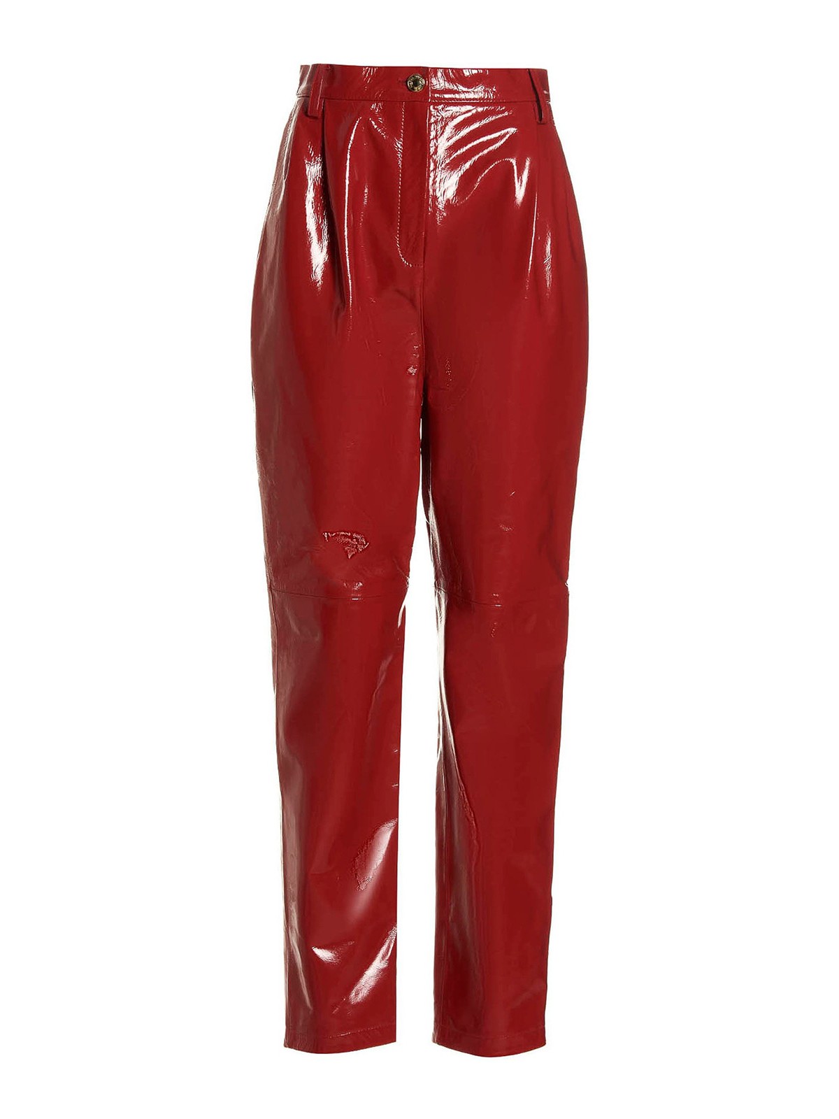 Leather trousers Magda Butrym - Shiny leather pants - 264922RED