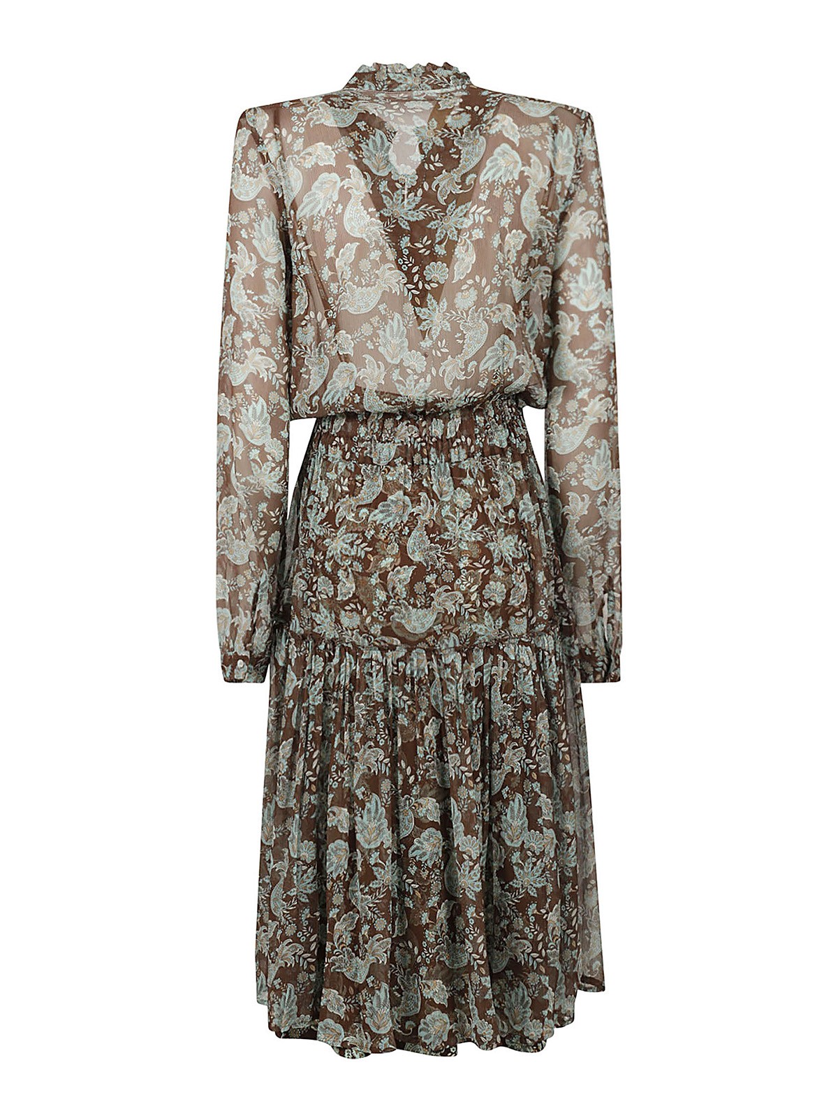 Knee length dresses Alessia Zamattio Midi dress in silk GELSOMINOJAC746