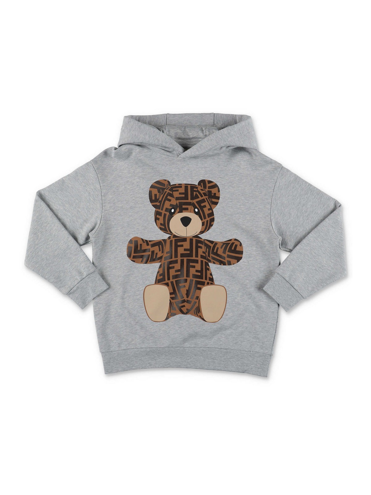 Teddy bear grey cotton hoodie 