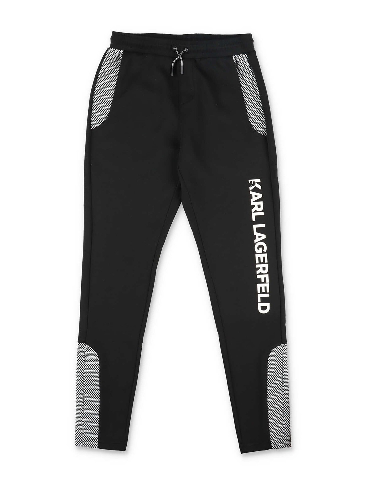 Casual trousers Karl Lagerfeld - Black techno pants - Z2414309BT