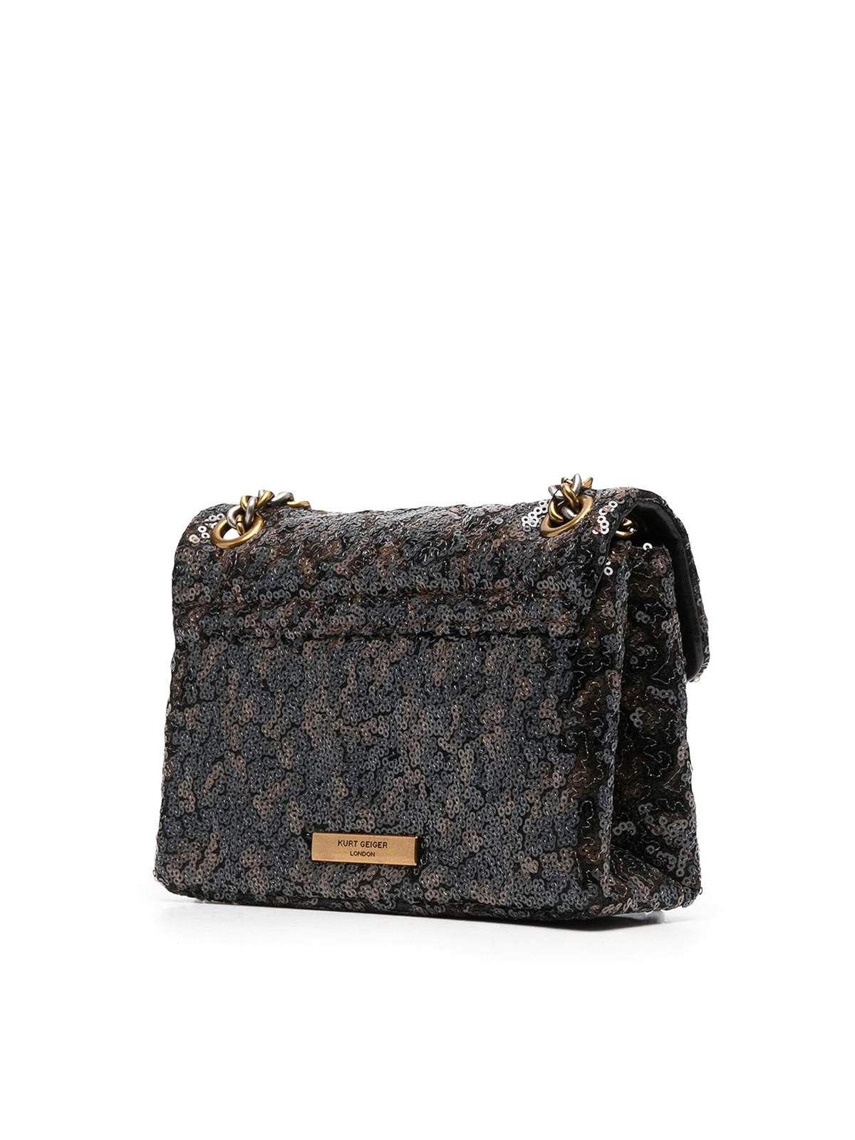 Borsellino Per Bambine Con Nodo A Fiocco E Paillettes - Microfibra, 13x7x9 Cm, Con Catena Regolabile - Foto 4