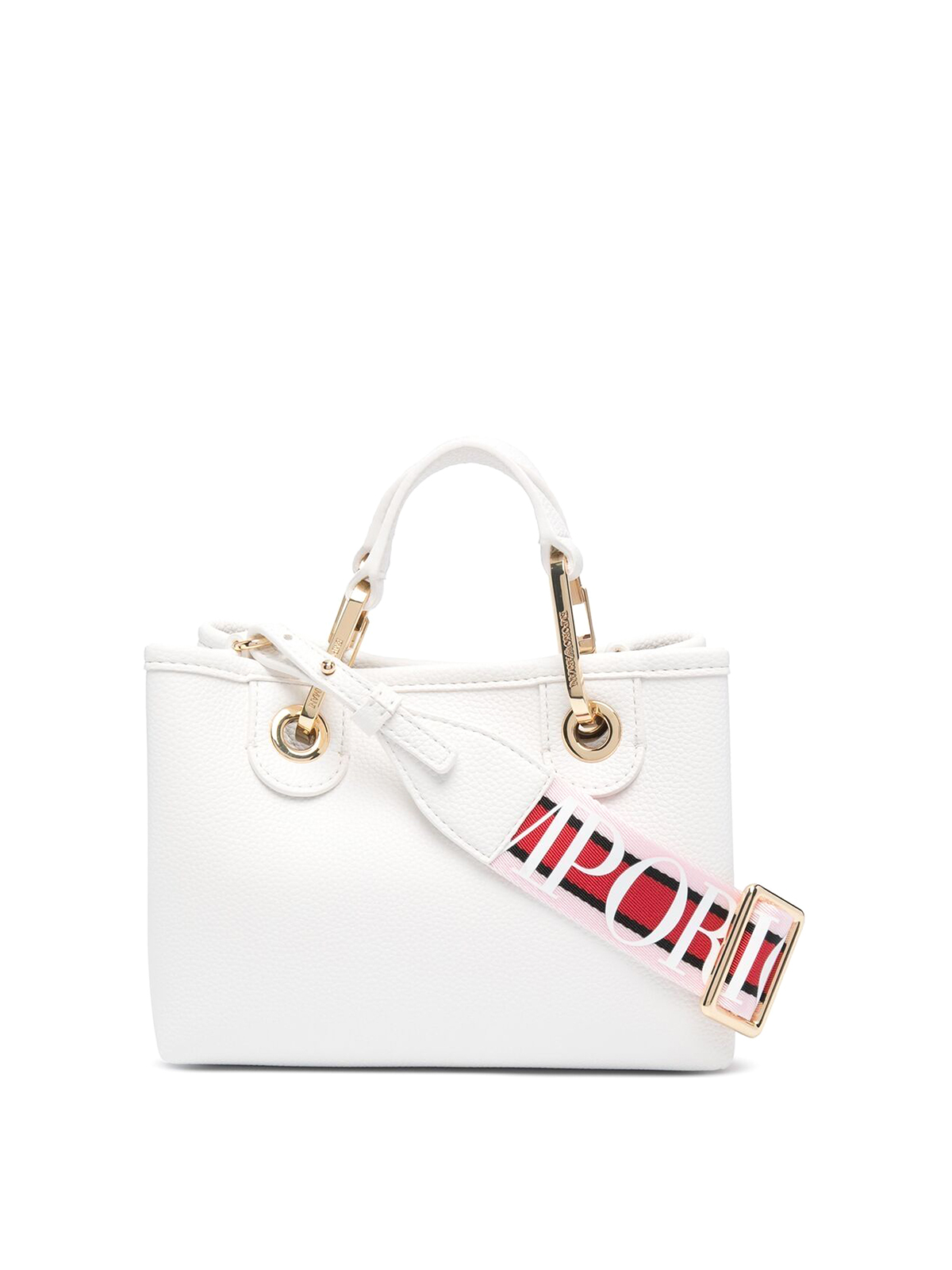 Totes bags Emporio Armani - White faux leather logo-strap tote -  Y3D176YFO5B85219