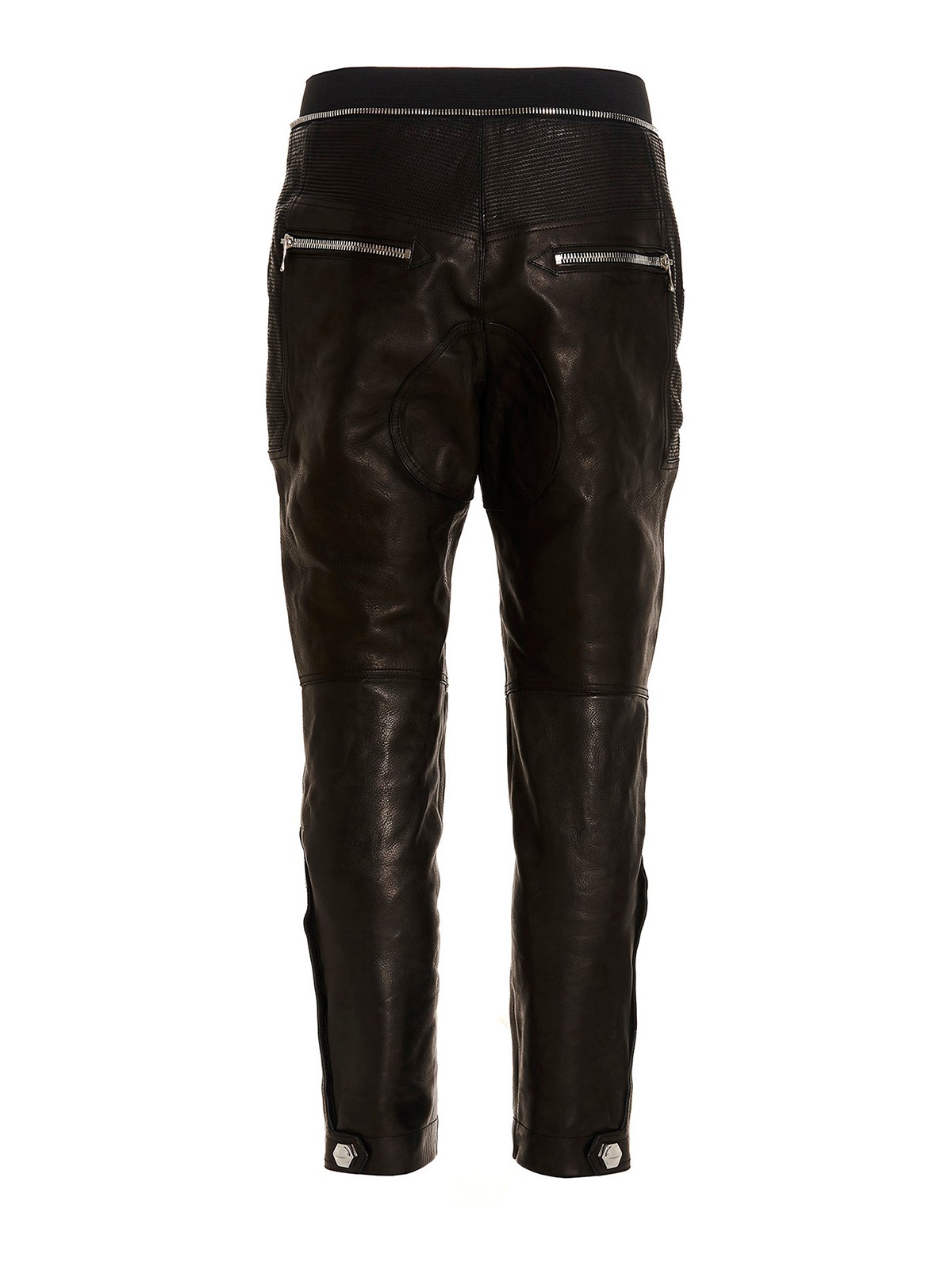 Leather trousers Balmain Leather pants YH0QH014LB860PA