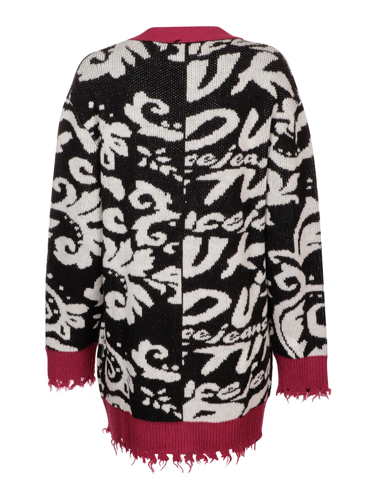 Cardigans Versace Jeans Couture - Destroyed jacquard cardigan ...