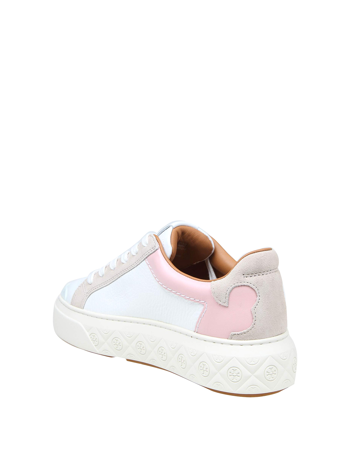 Trainers Tory Burch - Ladybug sneaker in white and pink leather - 143066650