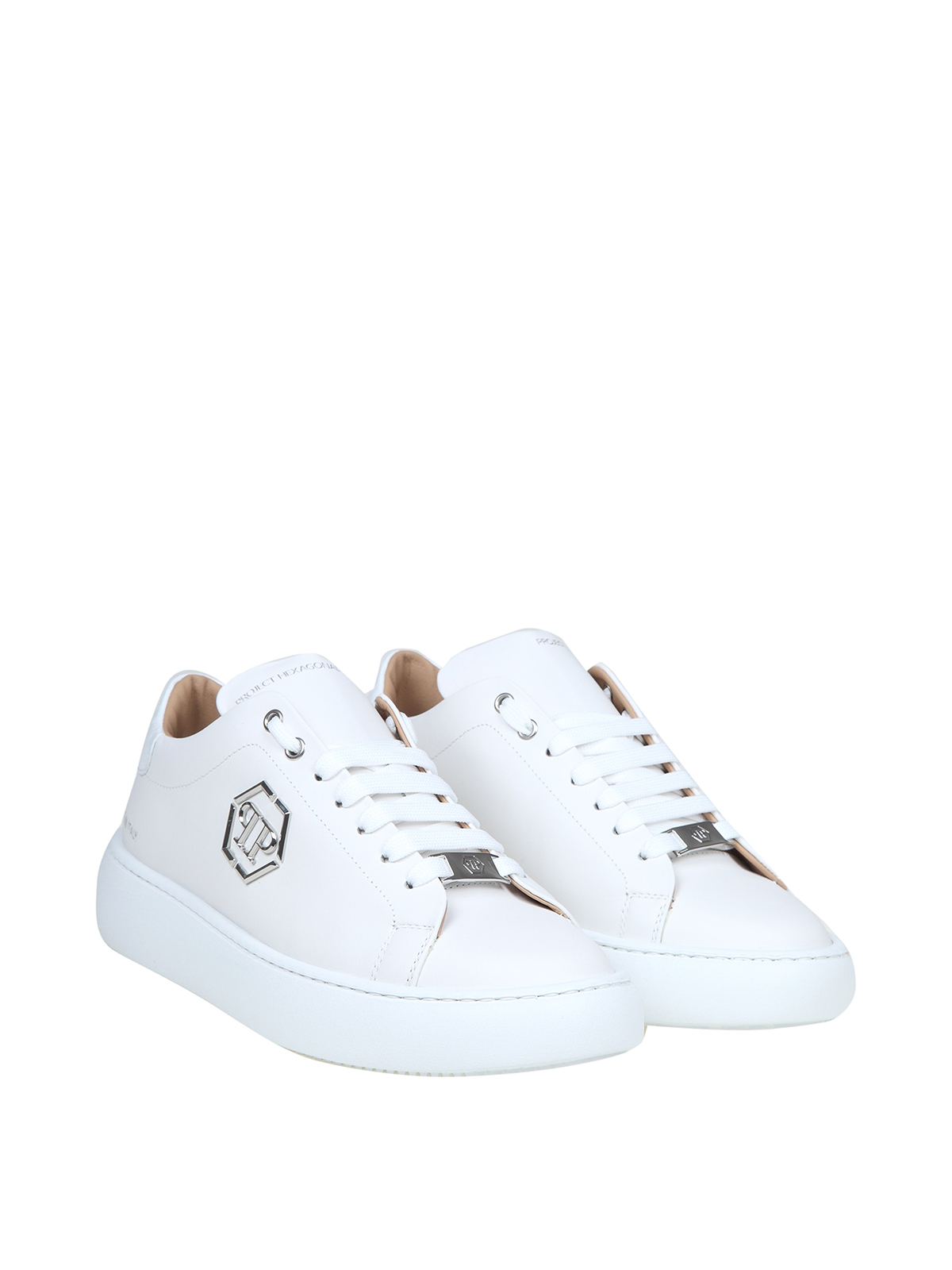 Philipp Plein - sneakers in white leather - MSC3810PLE075N0101