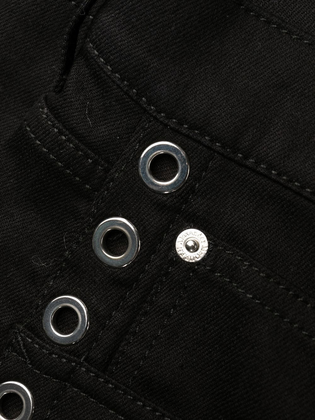 68%OFF!】 アレキサンダー マックイーン メンズ デニムパンツ ジーンズ ボトムス Eyelet Cotton Jeans black 