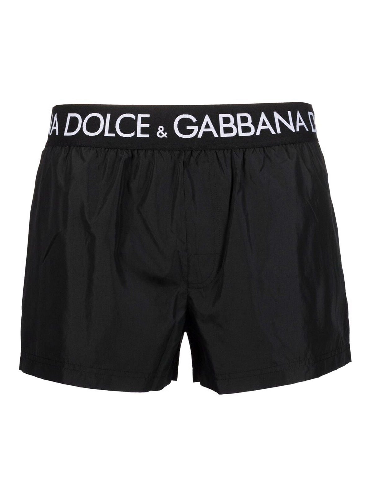 Swim shorts & swimming trunks Dolce & Gabbana - Logo waistband swimming ...