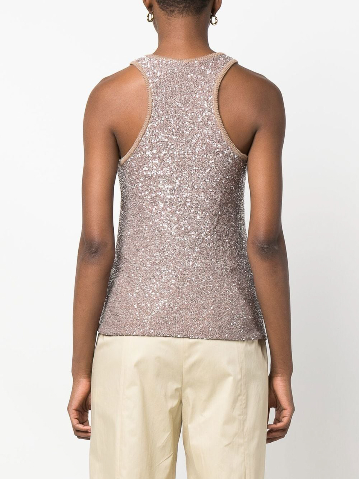 honing Uitrusting . Tops & Tank tops Fabiana Filippi - Sequined tank top - MADC01W025E011VR1