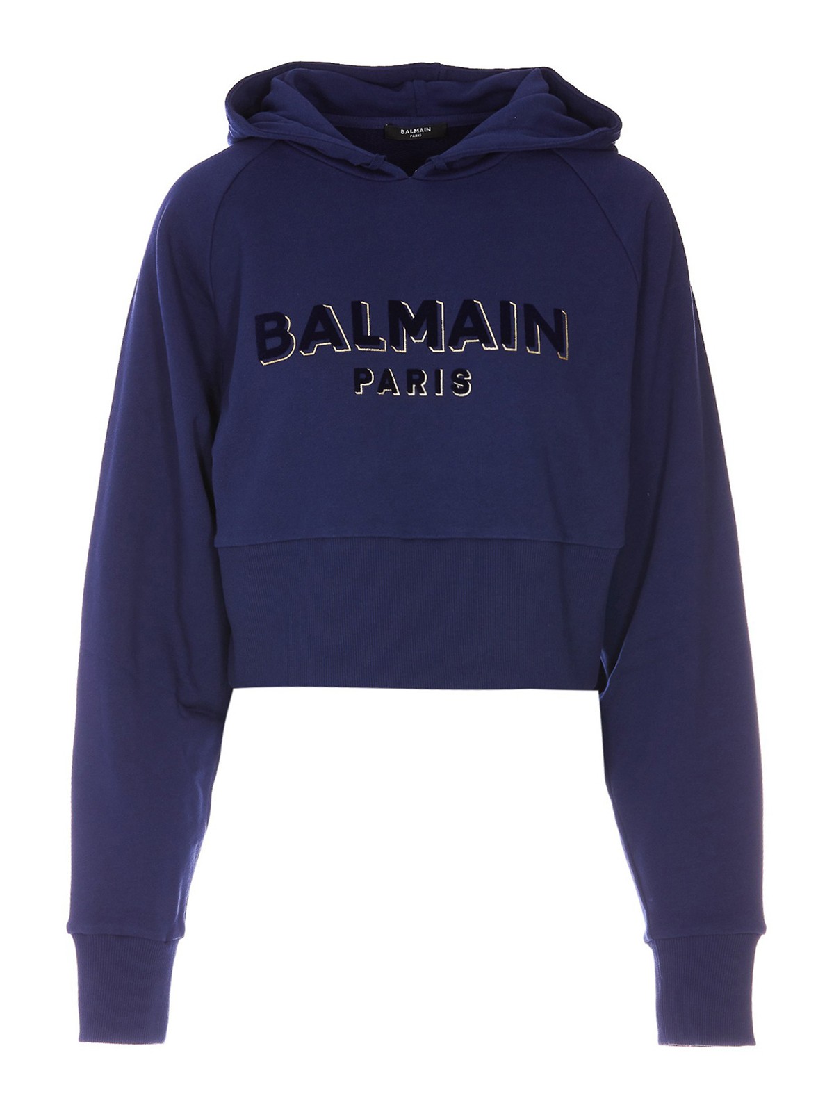 Trouw pen voorjaar Sweatshirts & Sweaters Balmain - Cropped hoodie with logo and hood -  JP030BC07SEV