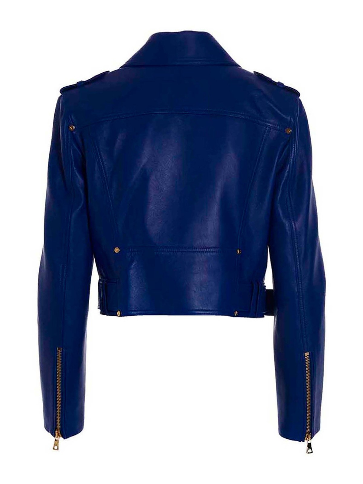 Leather jacket Balmain - Leather cropped jacket - AF1TD055LB246CH