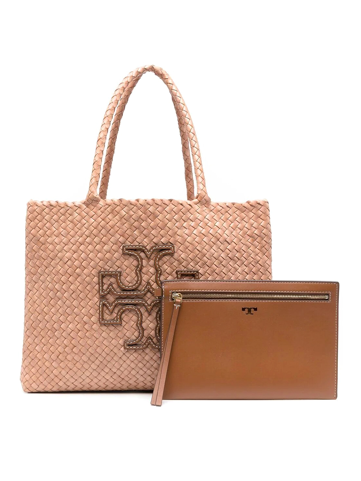 Totes bags Tory Burch - Mcgraw dragon woven tote with pouch and logo -  146019267
