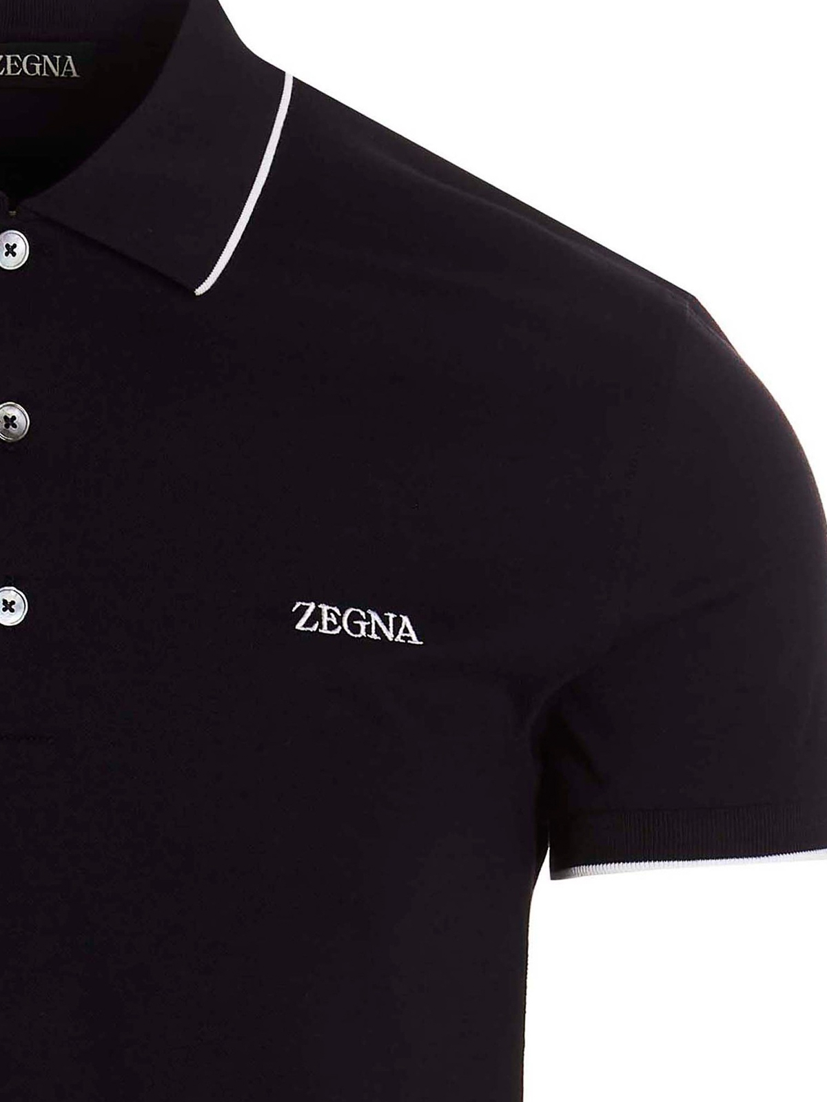 Polo shirts Z Zegna Embroidered logo polo shirt E7358A5B746B09