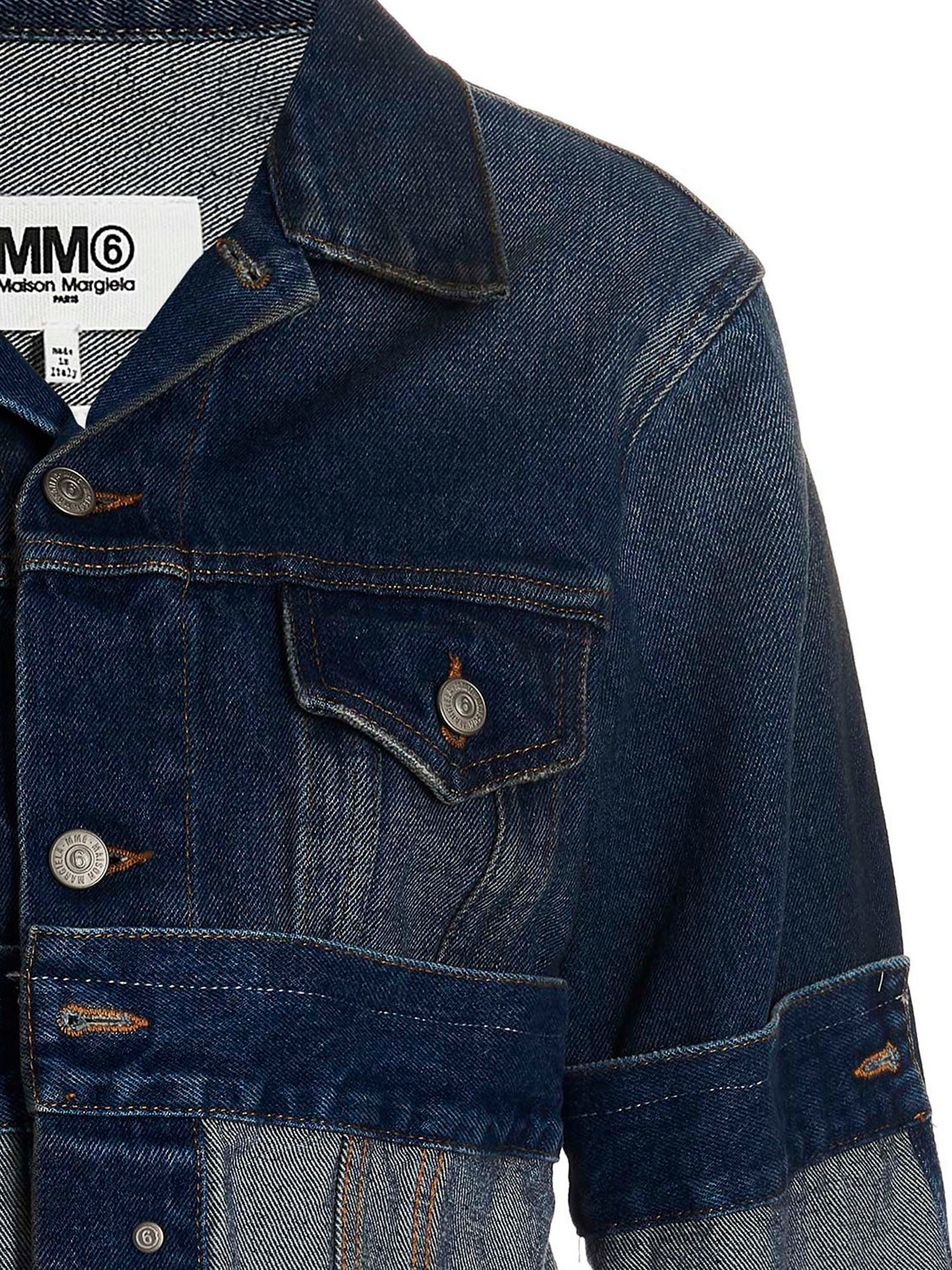 Denim jacket MM6 Maison Margiela - Patchwork denim jacket 