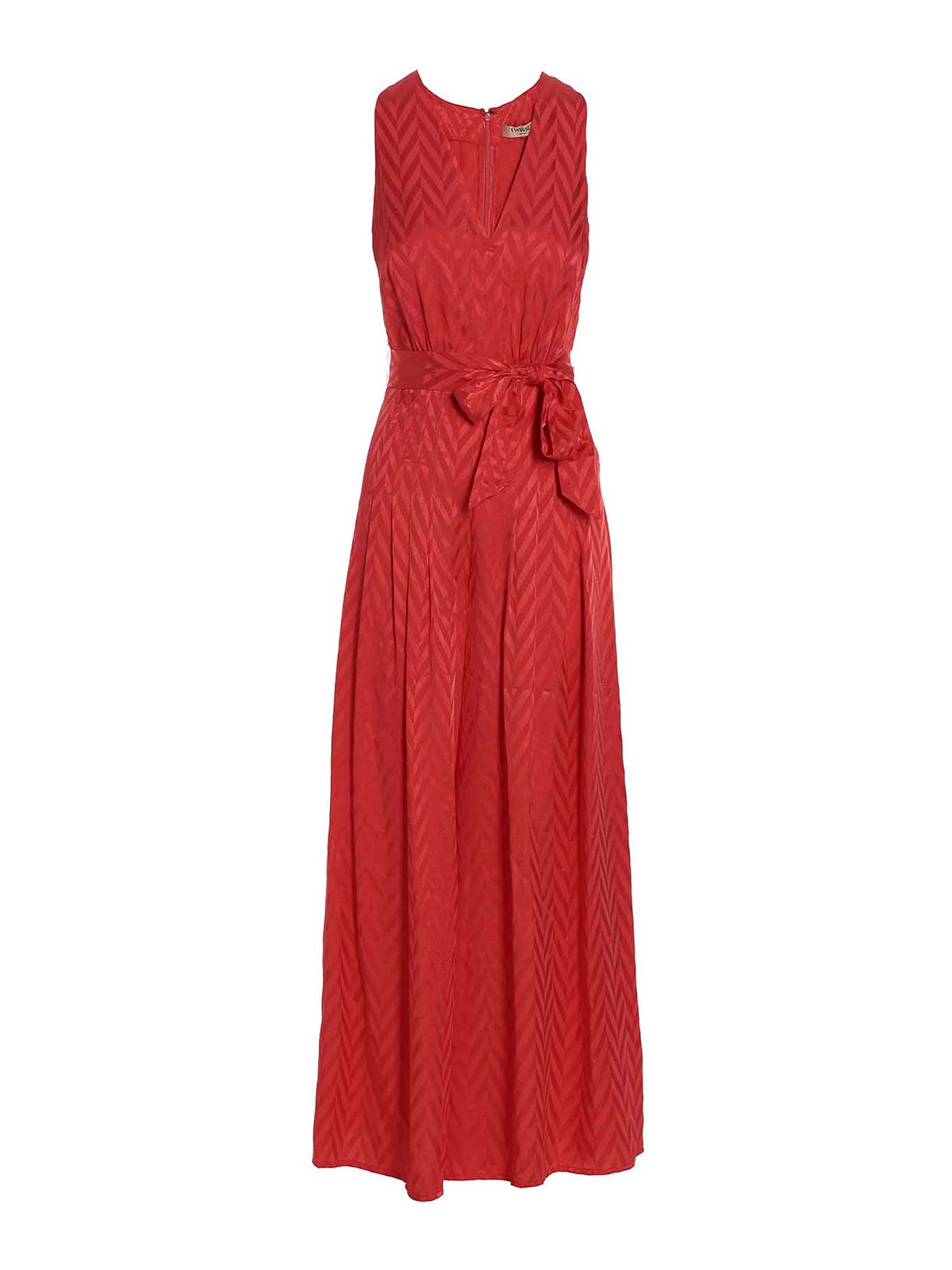 Maxi dresses Twinset - Chevron long dress - 231TP216200453 | iKRIX.com