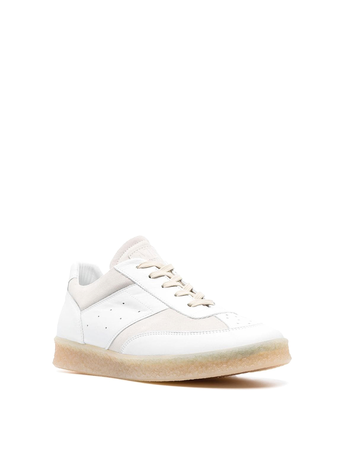 Trainers MM6 Maison Margiela - Panelled leather sneakers with details ...