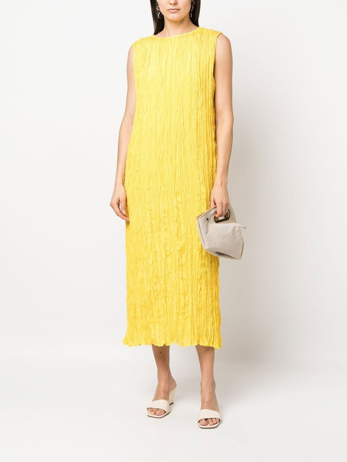 Maxi dresses Alysi Creasedeffect silk dress with back laces