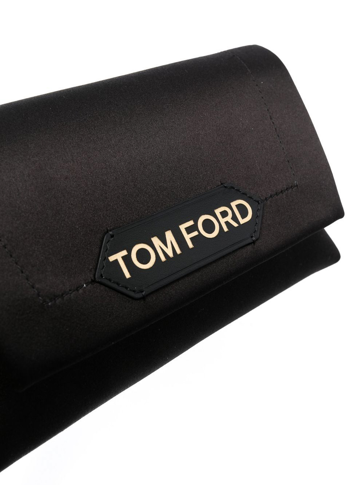 Shoulder bags Tom Ford - Leather and silk bag with logo patch -  L1487TSA005G1N001