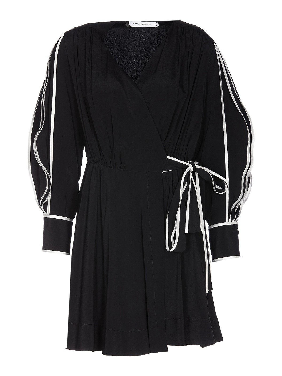 Short dresses Simona Corsellini - Wrap silk blend dress -  P23CPAB030TACE00050381