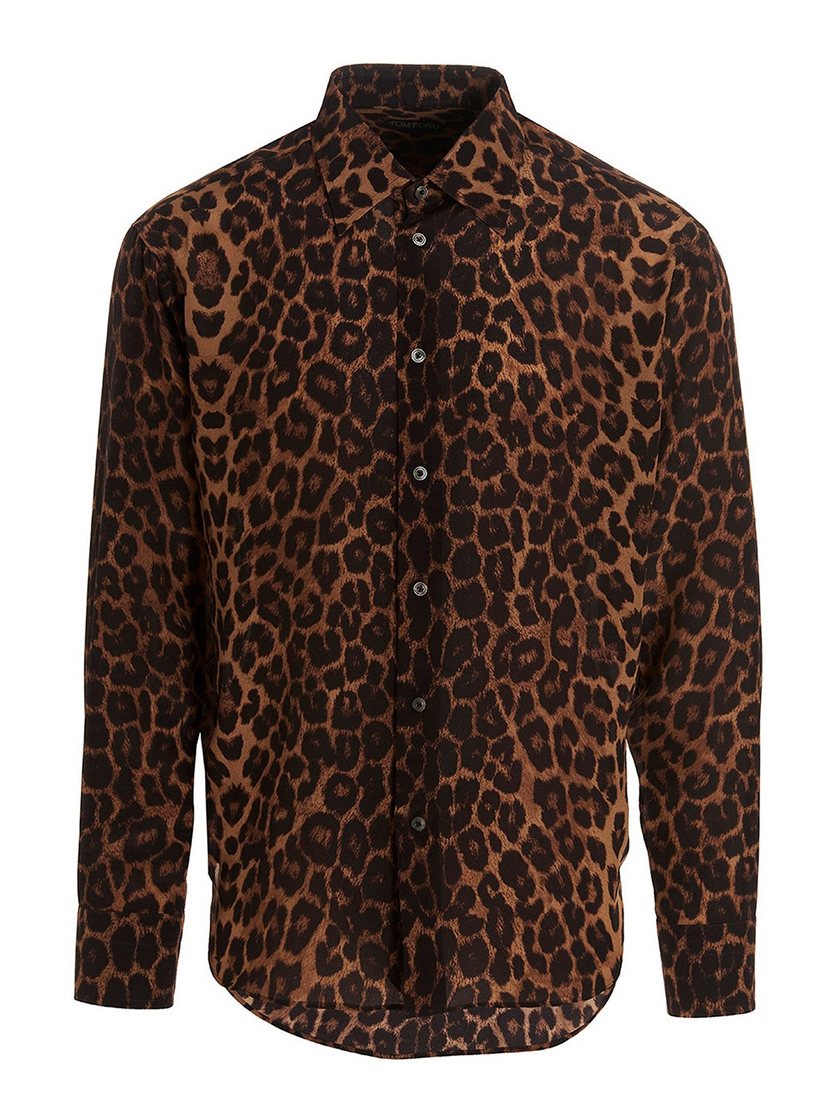 Shirts Tom Ford - Animal print silk shirt - HRT001FMS006S23ZKBBL