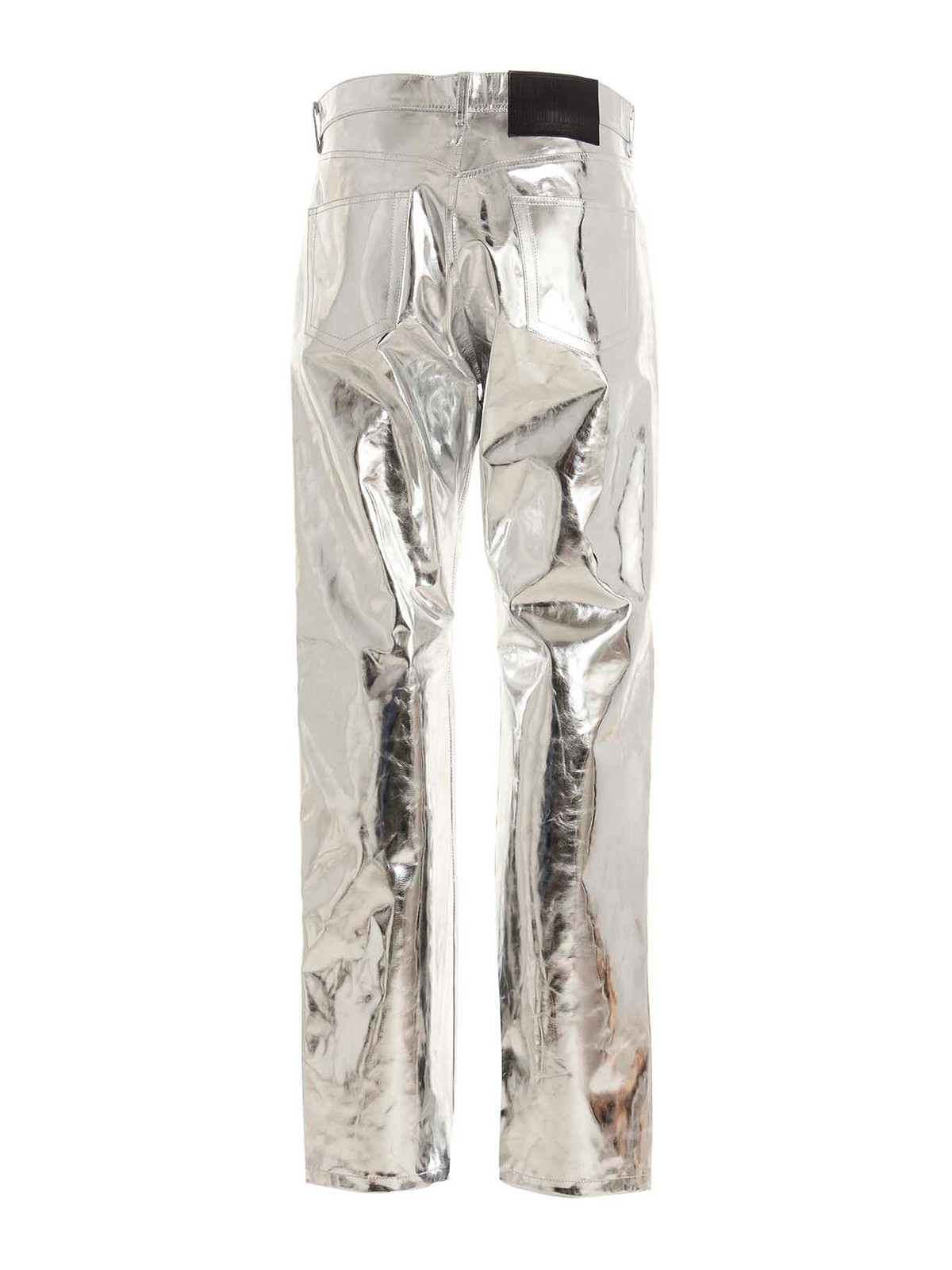 Leather trousers Vtmnts - Laminated leather pants - VL16PA120SSILVER