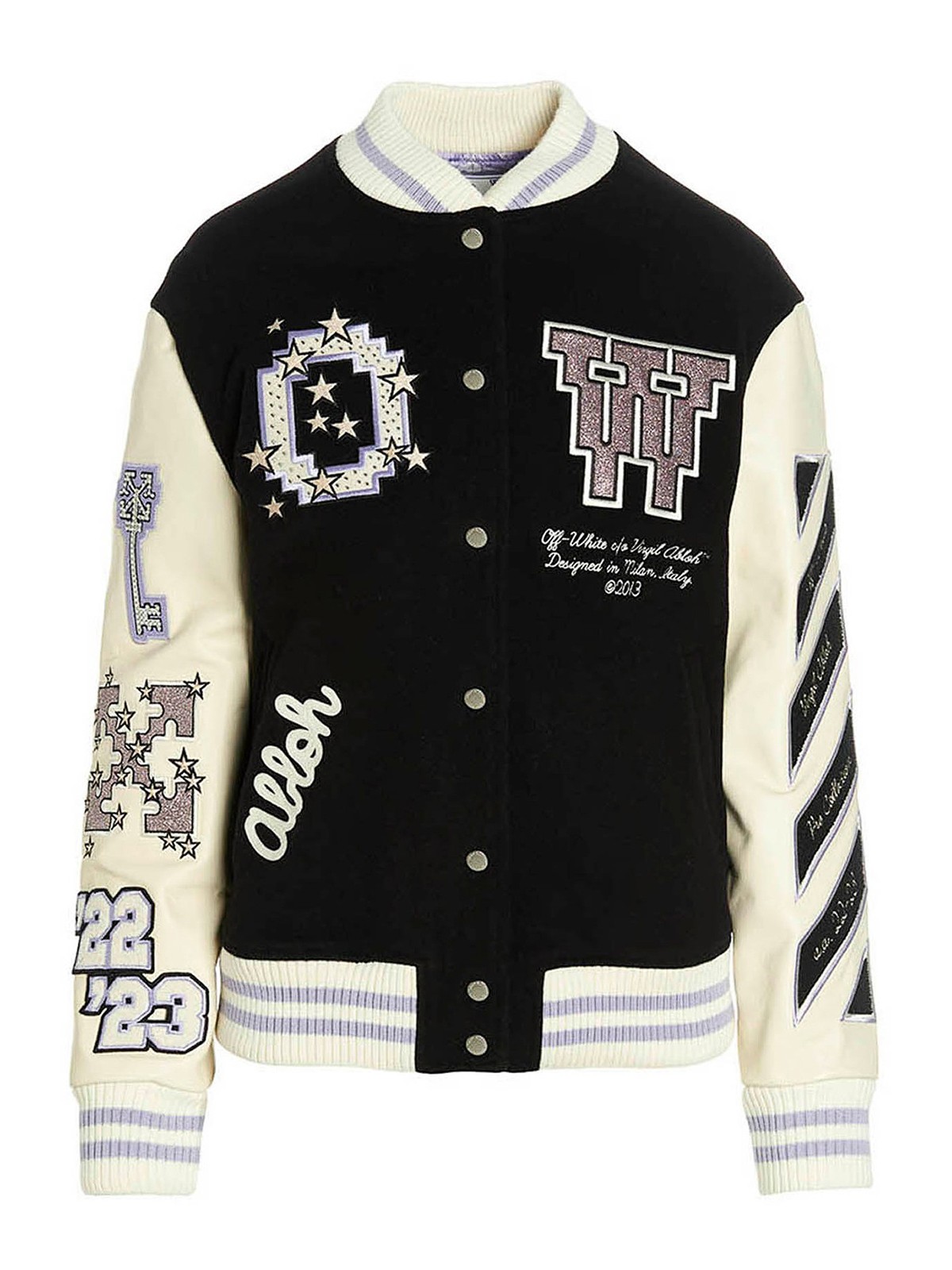 Bombers Off-White - Bomber embr patch logo ow varsity ...