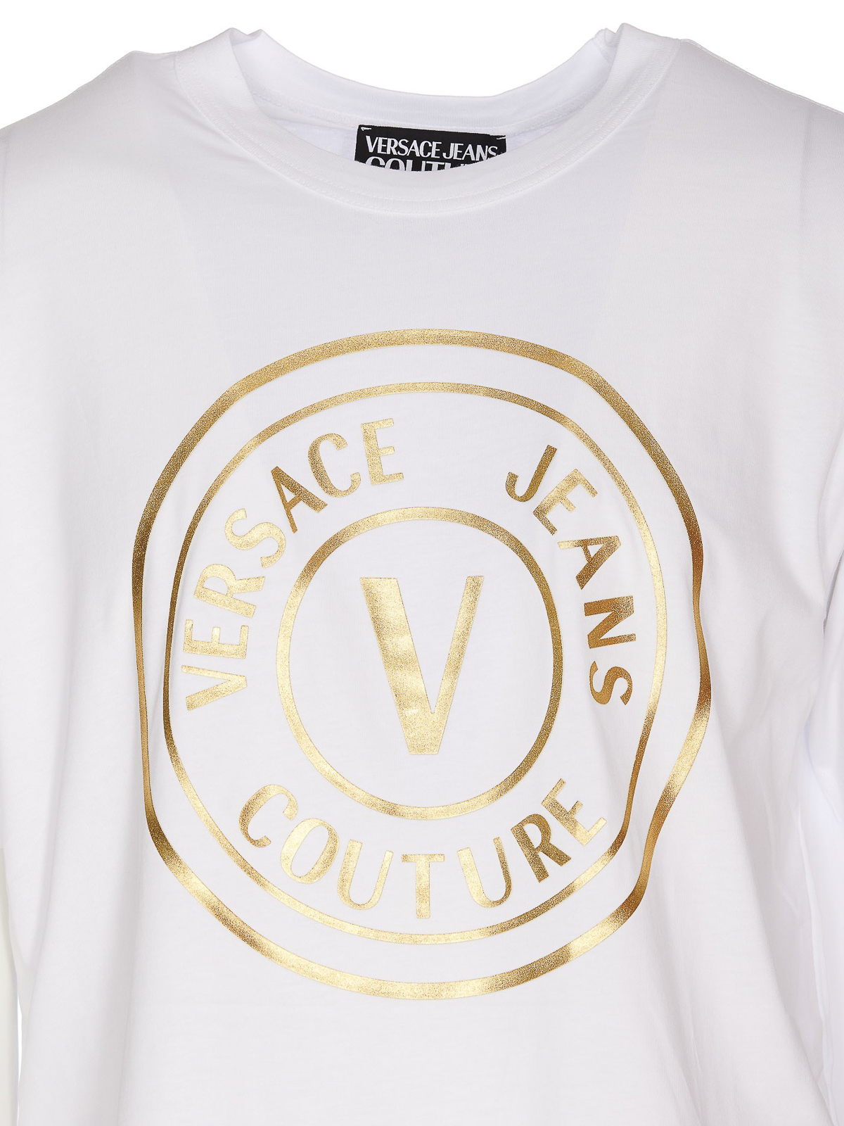 Tshirts Versace Jeans Couture Cotton crewneck Tshirt with frontal