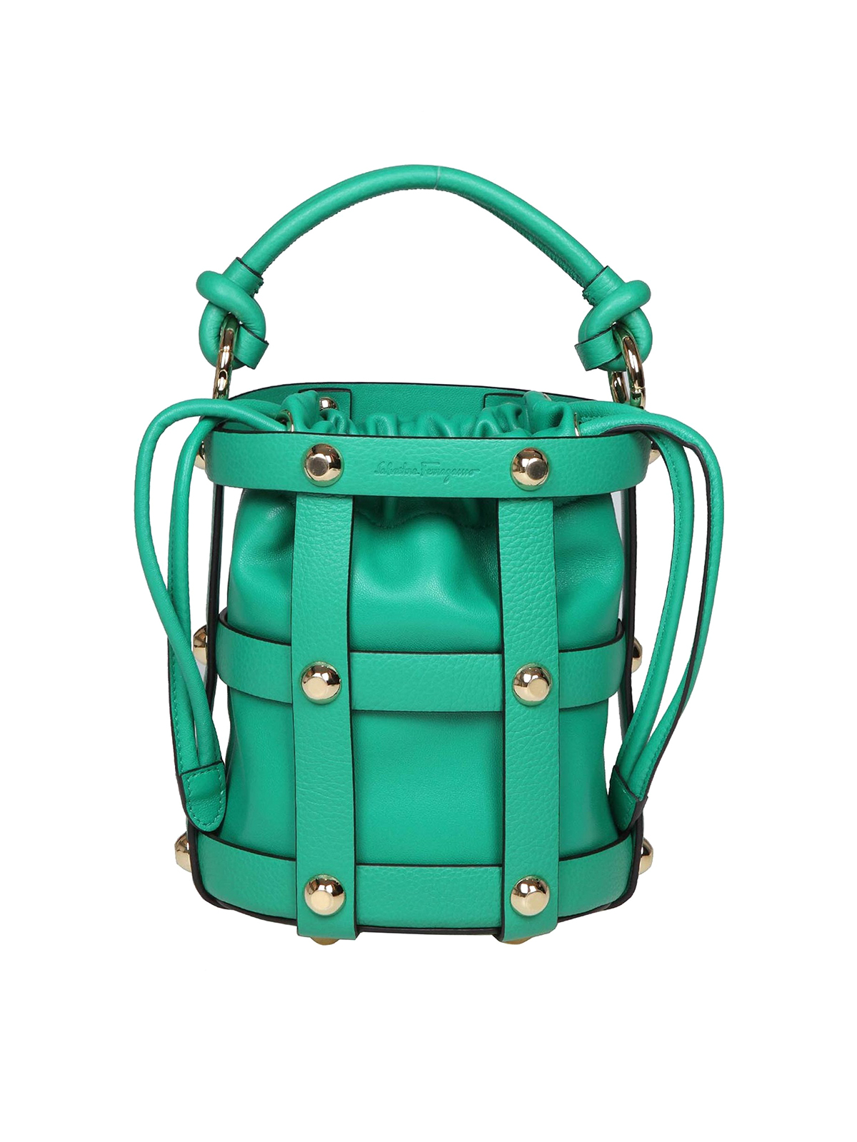 Bucket bags Salvatore Ferragamo Studded leather bucket bag