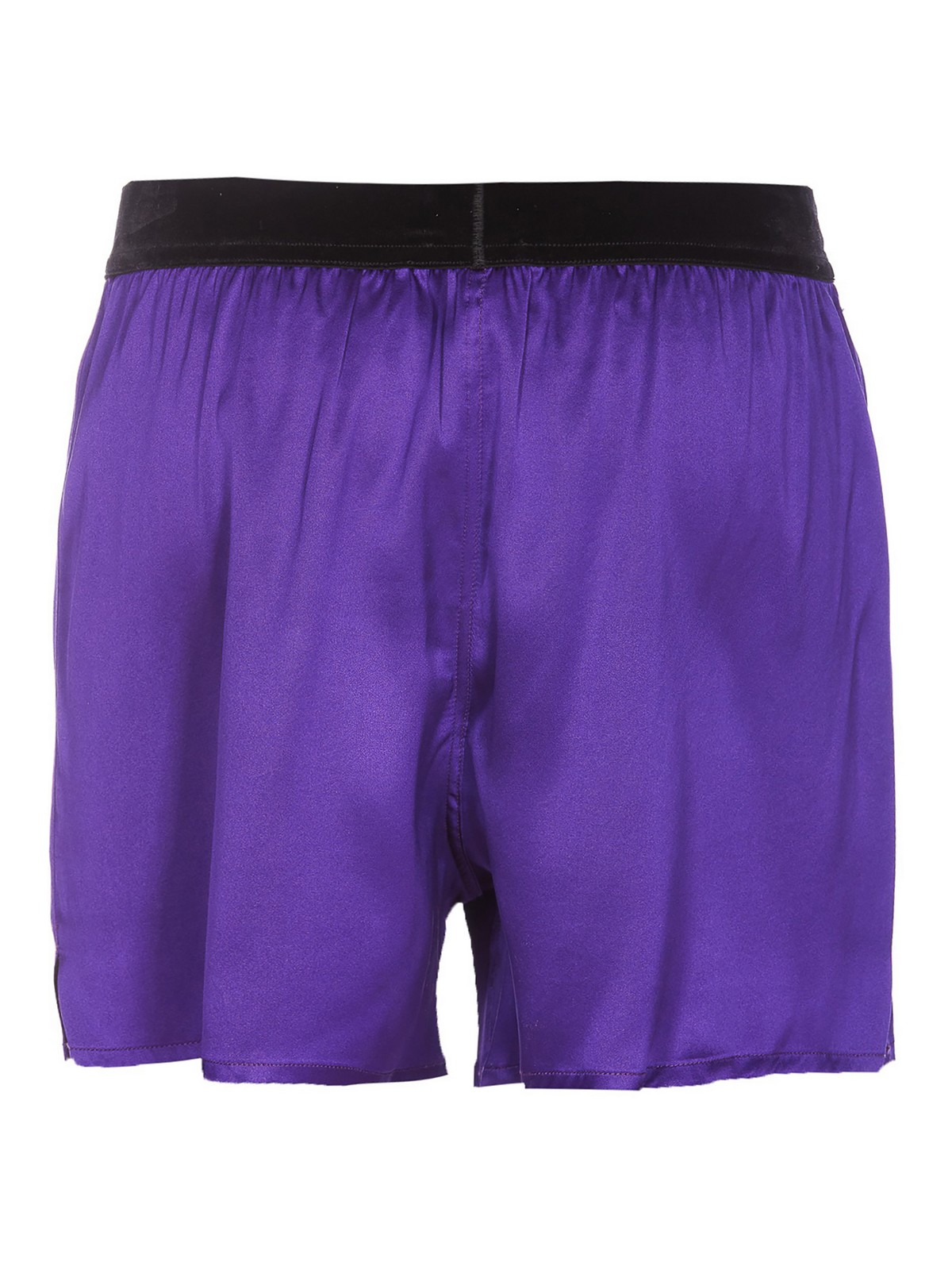 Trousers Shorts Tom Ford - Velvet detailed logo shorts - SH0021FAX881GV542