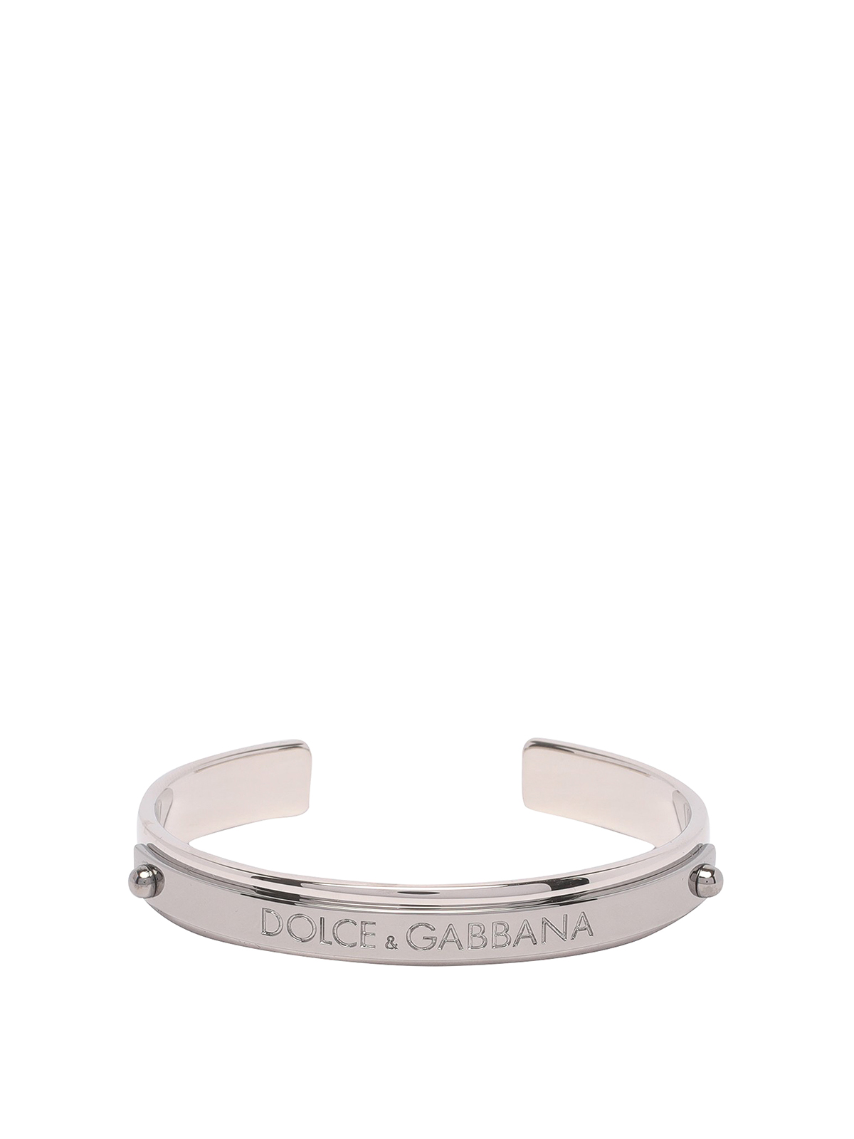 Bracelets & Bangles Dolce & Gabbana - Silver rigid bracelet with logo -  WBP1T1W111187655