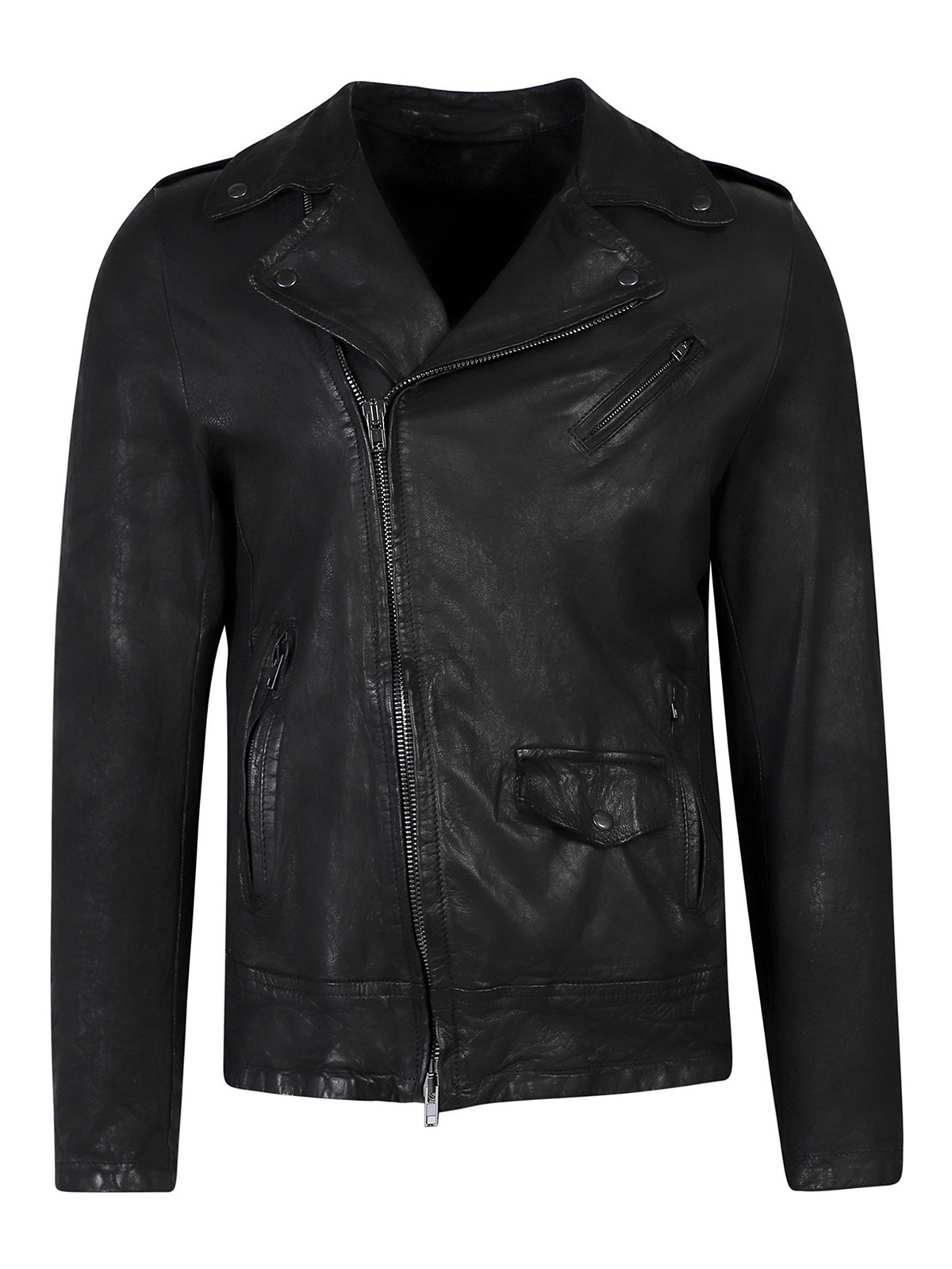 Leather jacket Salvatore Santoro - Leather biker jacket - 42502BLACK