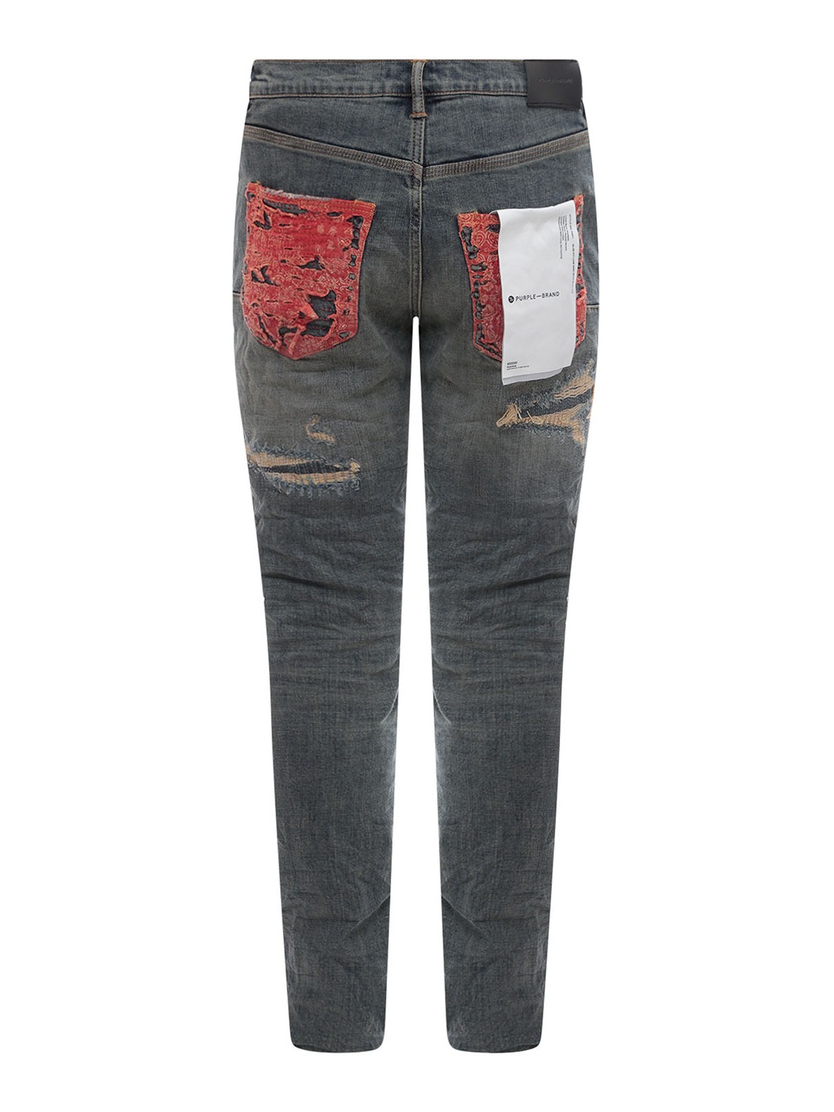 Straight leg jeans Purple Brand - Stretch cotton jeans with ripped ...