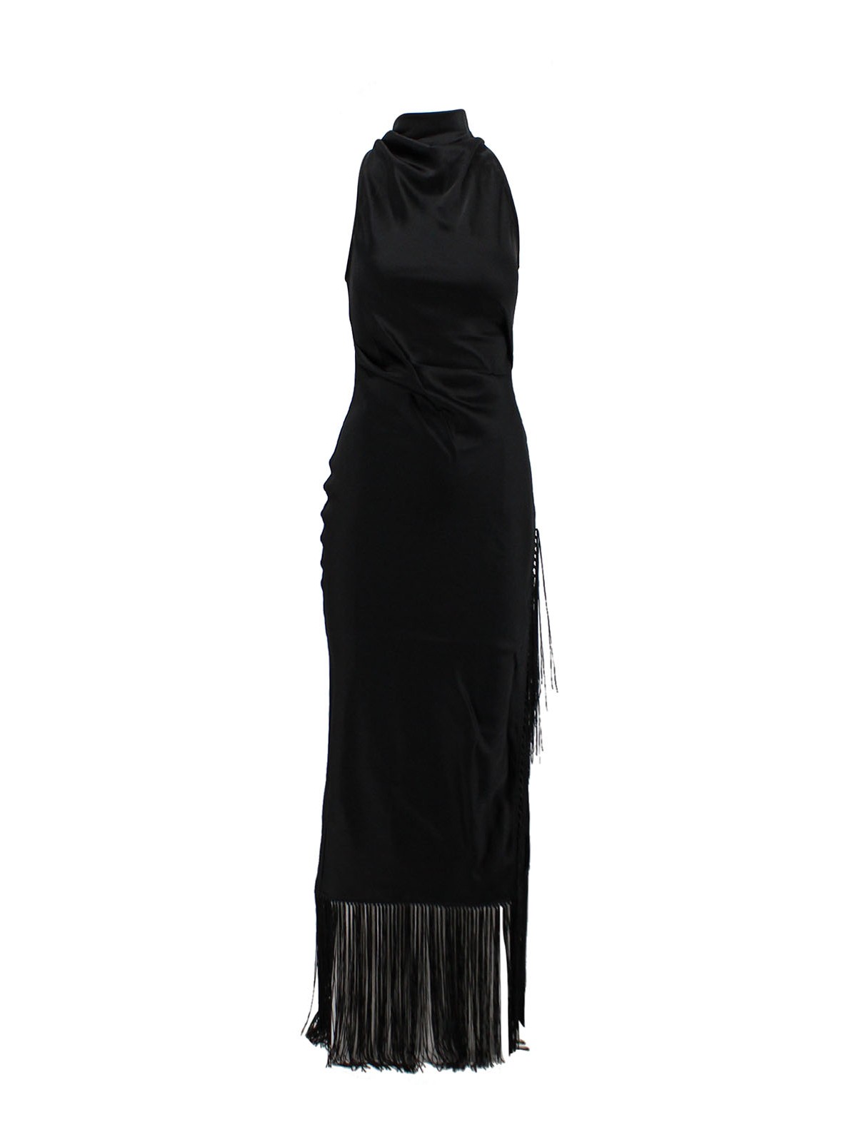 Maxi dresses Nanushka Satin long dress NW22FWDR00399BLACK