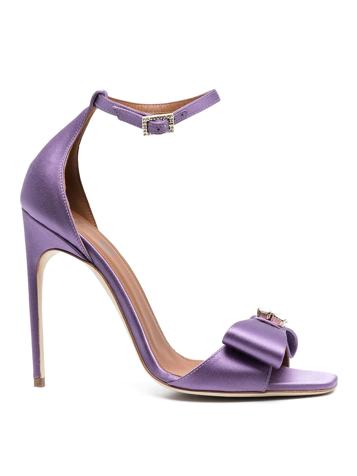 Sandals Malone Souliers - Satin sandals with bow - EMILY1102LILAC