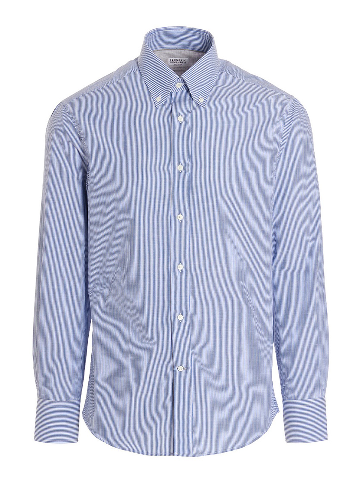 Shirts Brunello Cucinelli - Striped cotton poplin shirt - MM6081716C013