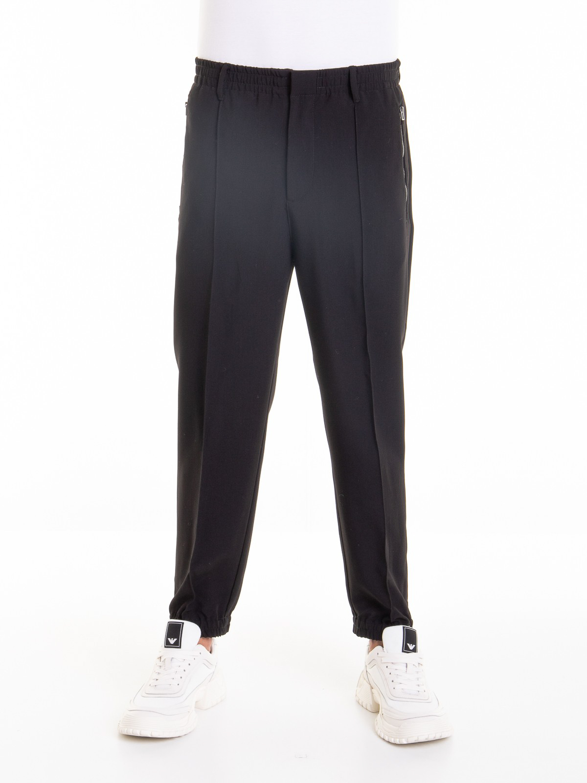 Casual trousers Emporio Armani - Black tech fabric pants - 6L1P741NMKZ0999