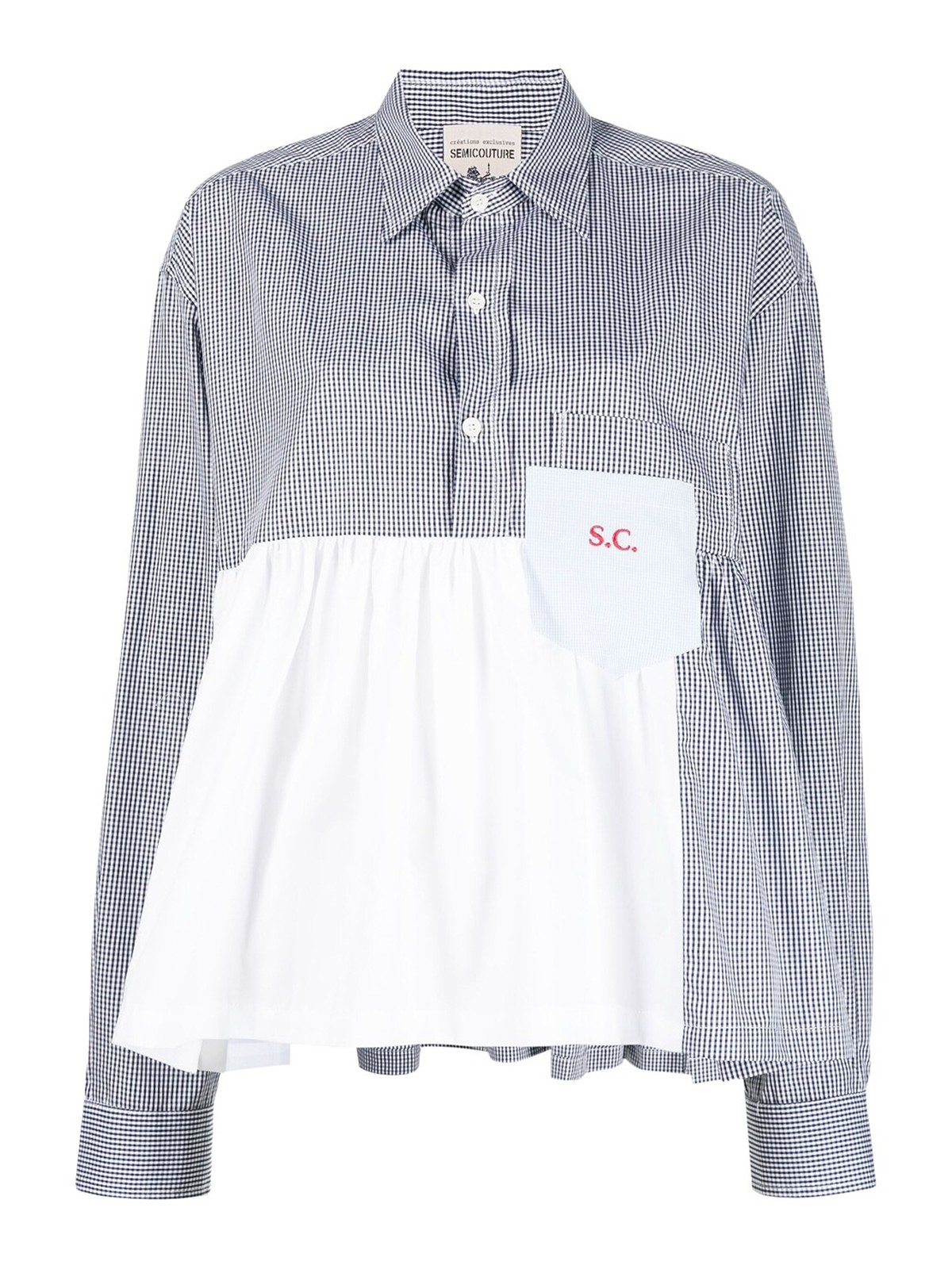 Shirts Semicouture - Oversized cotton shirt - Y3SG03ZOEYVTN01