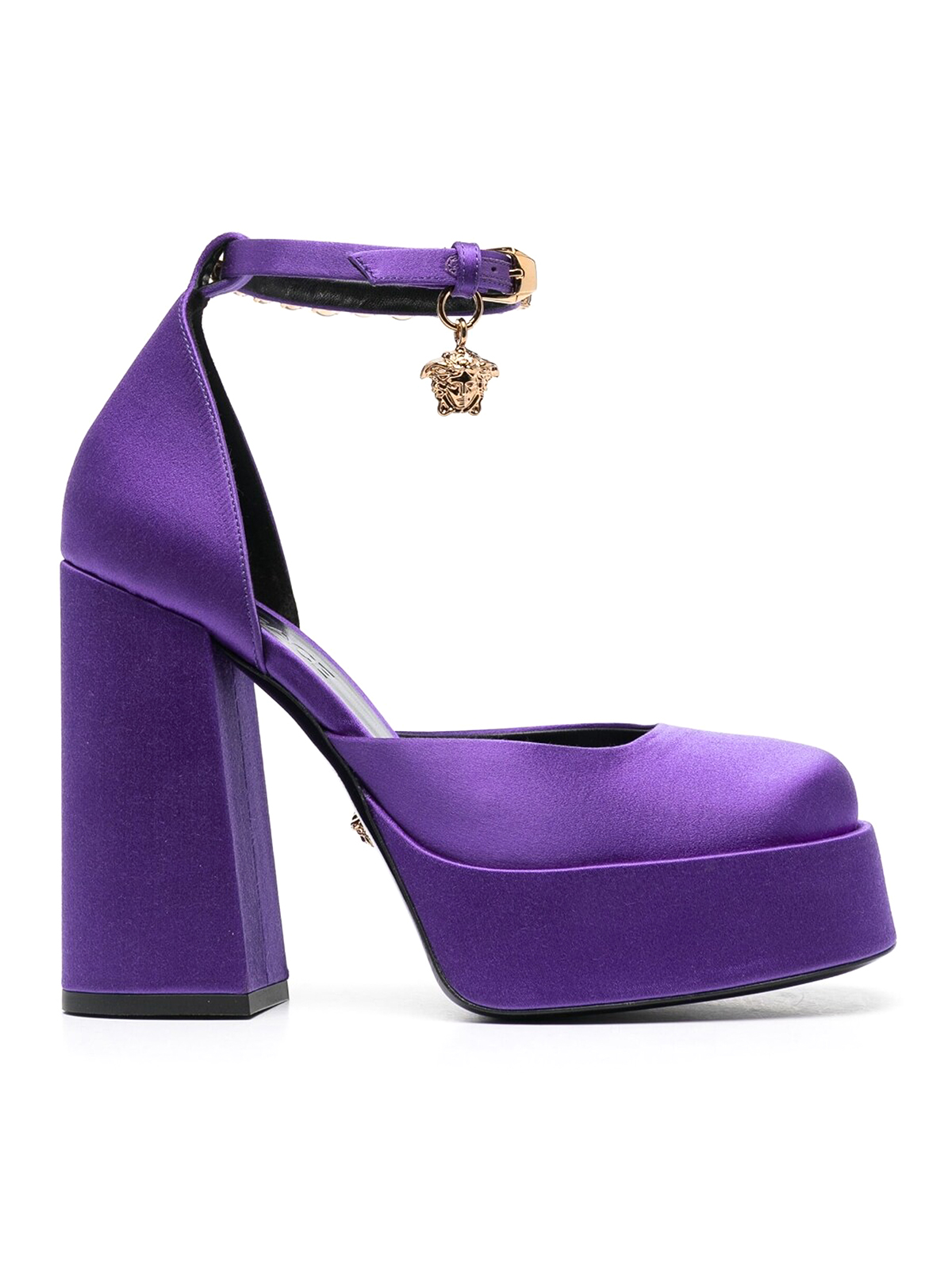 Court shoes Versace - Satin platform pumps - 1007718DRA671LA7V | iKRIX.com