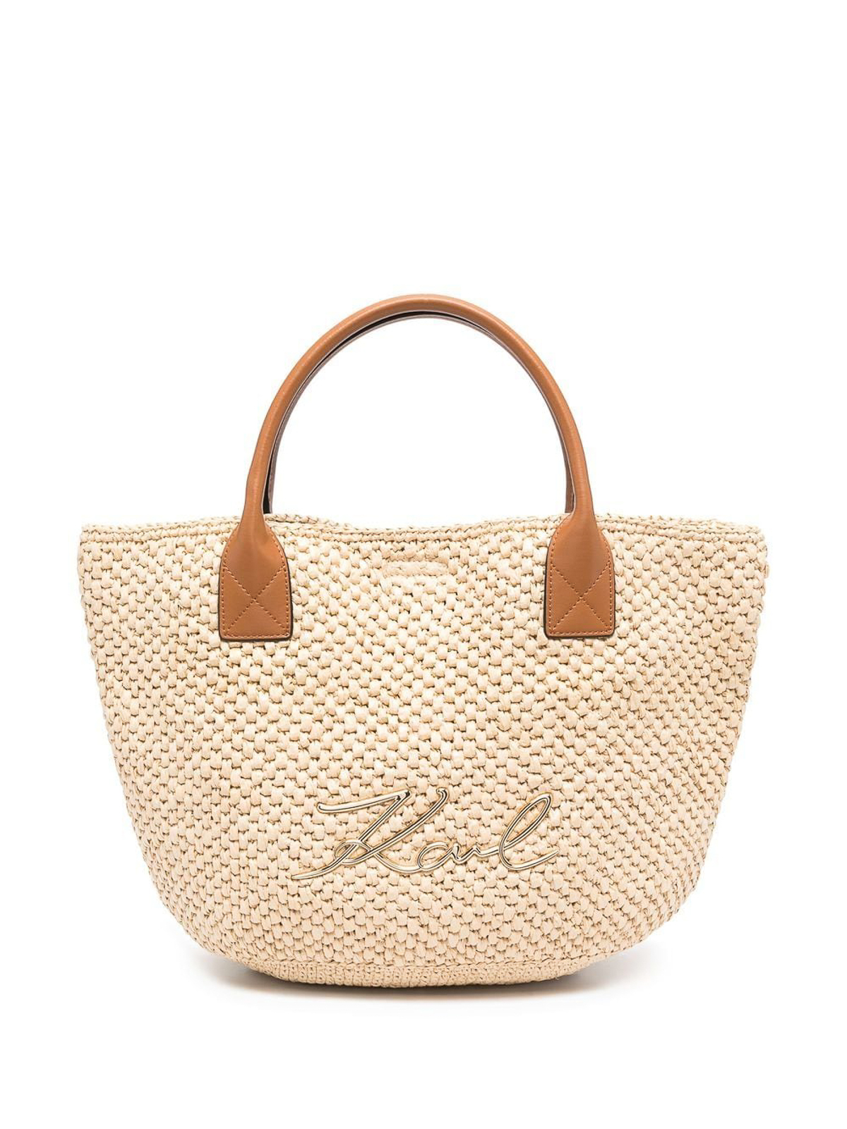 naar voren gebracht houten familie Beach accessories Karl Lagerfeld - Logo-plaque beach bag - 231W3092106